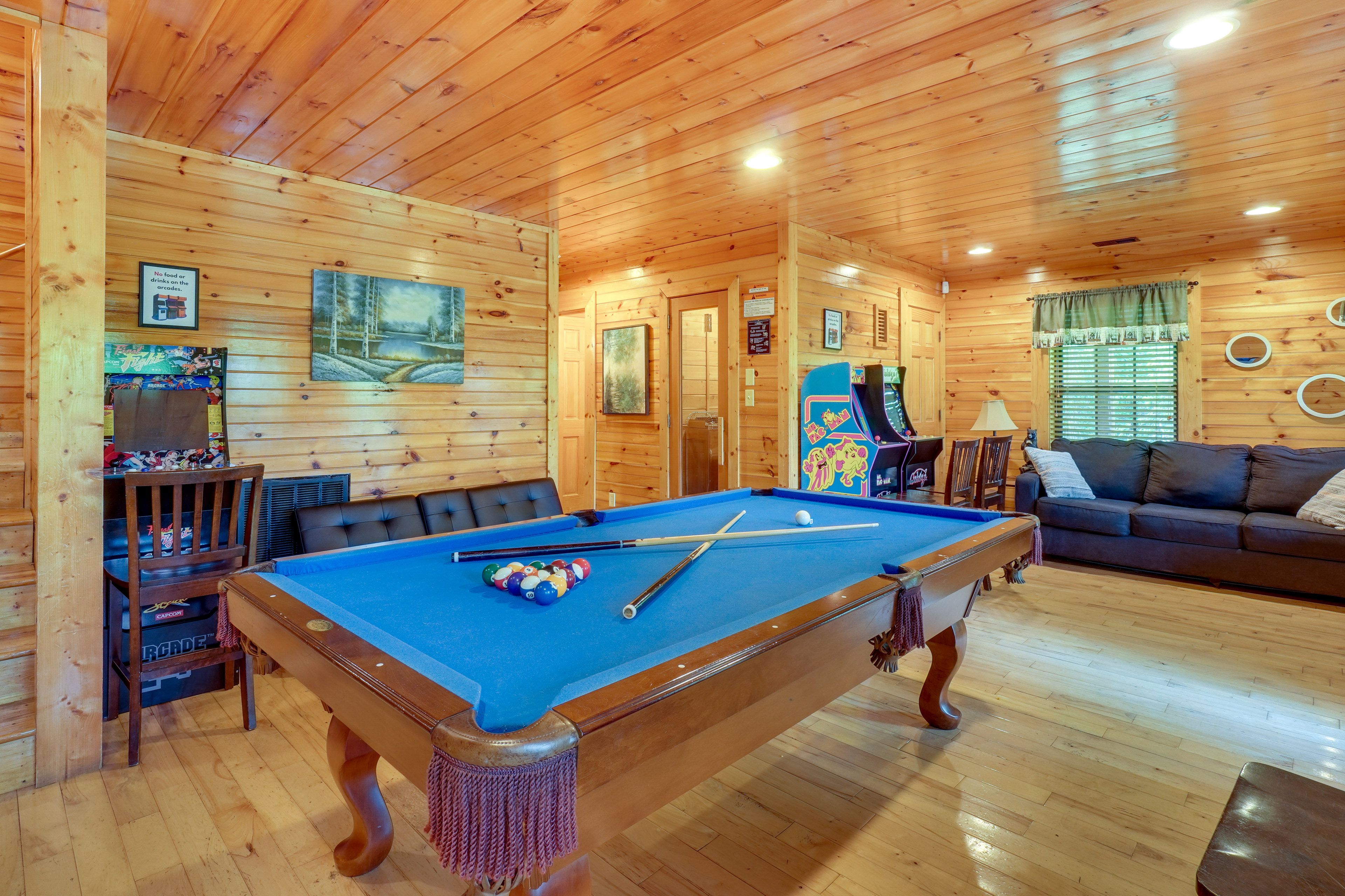 Game Room | Sleeper Sofa | Arcade Consoles