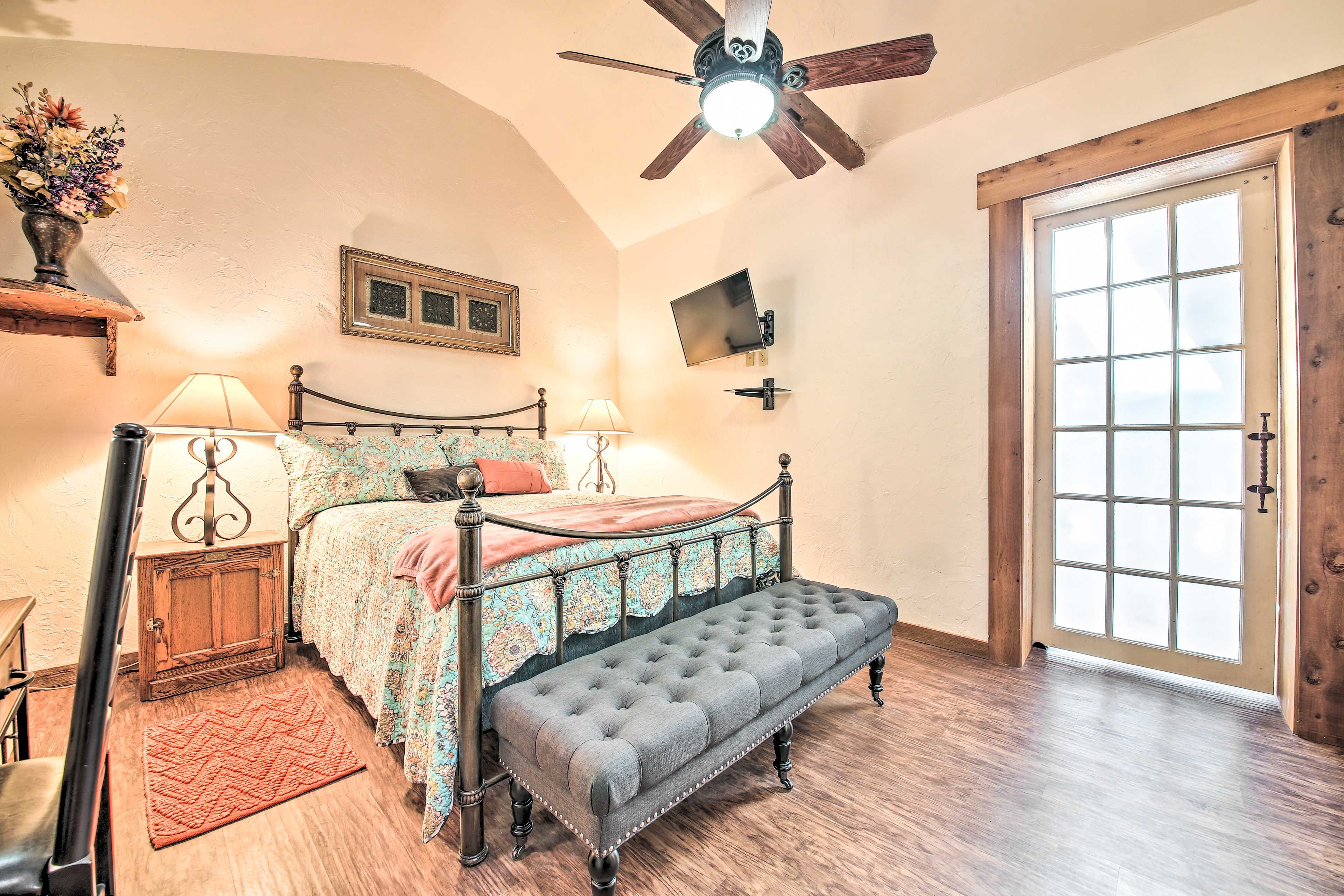 Dream of strolling the San Antonio River Walk in this peaceful bedroom.