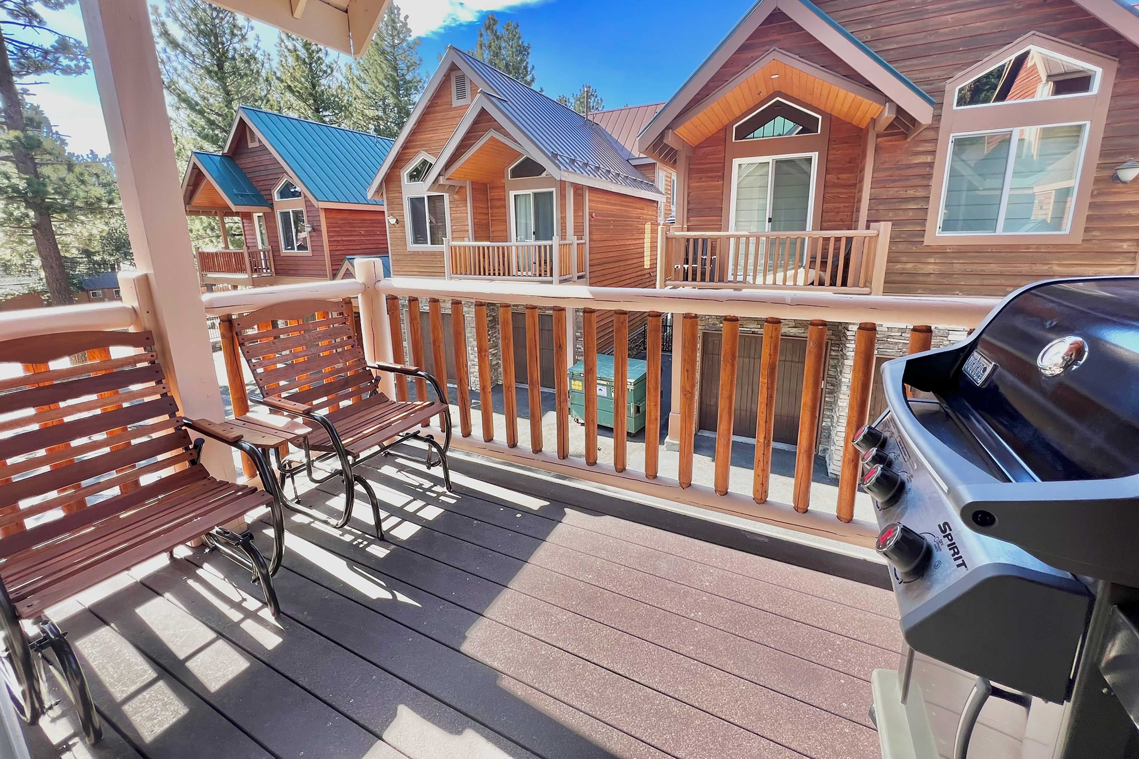 Step out on the private balcony for some fresh air.