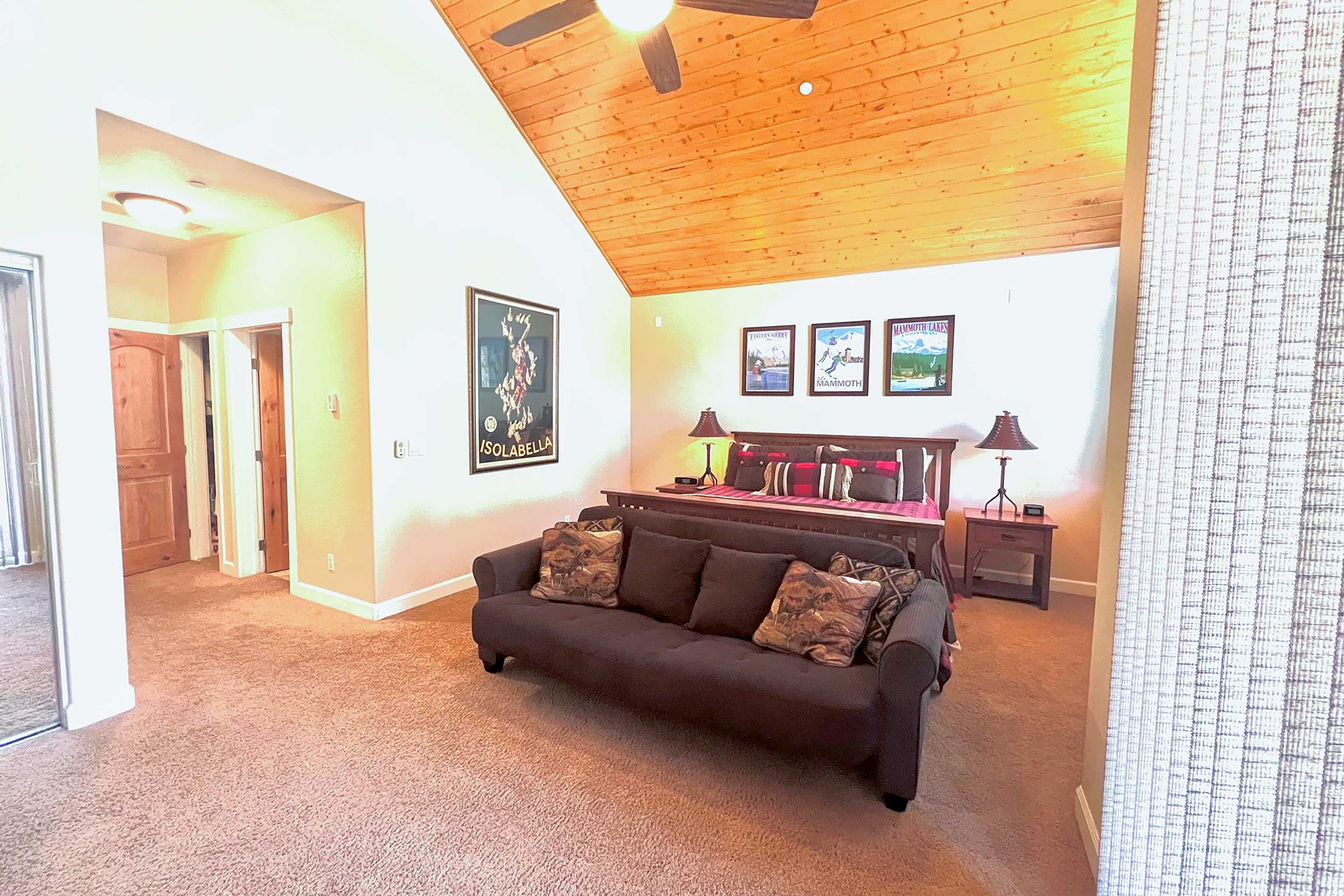 The luckiest guests will get to enjoy this over-sized bedroom suite!