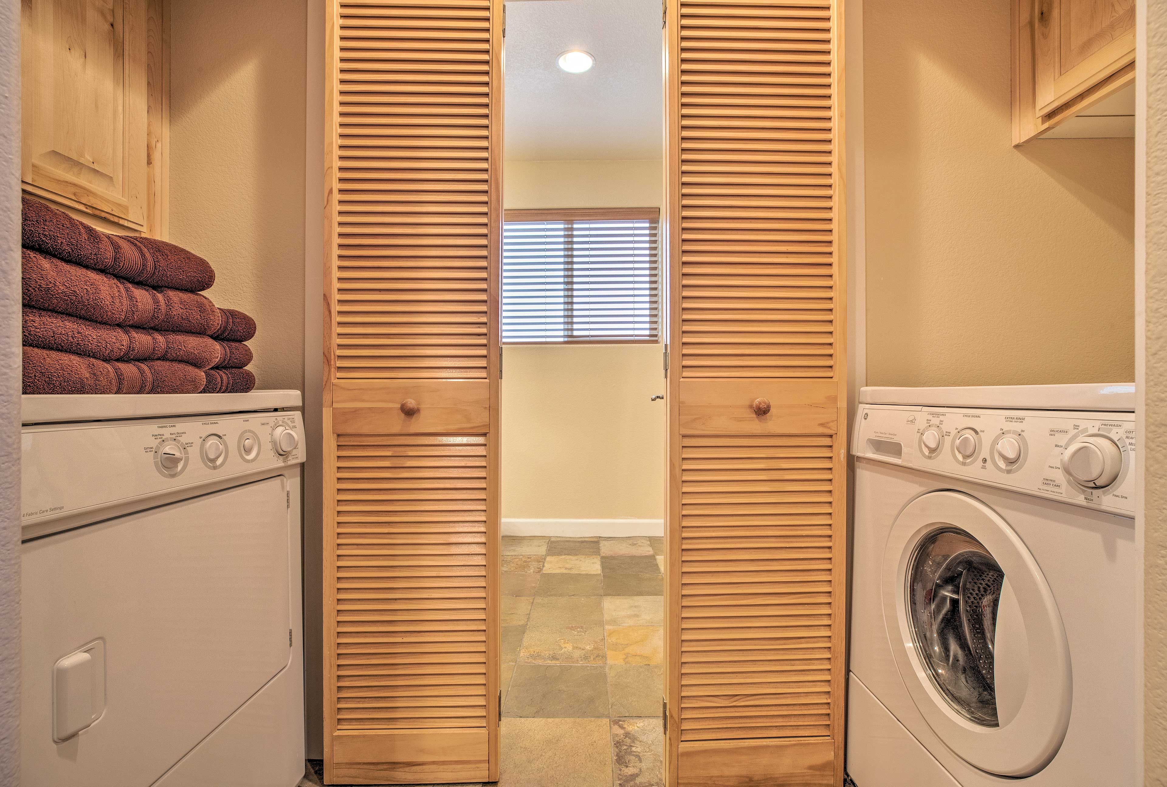 Utilize the laundry machines to keep your clothes clean.