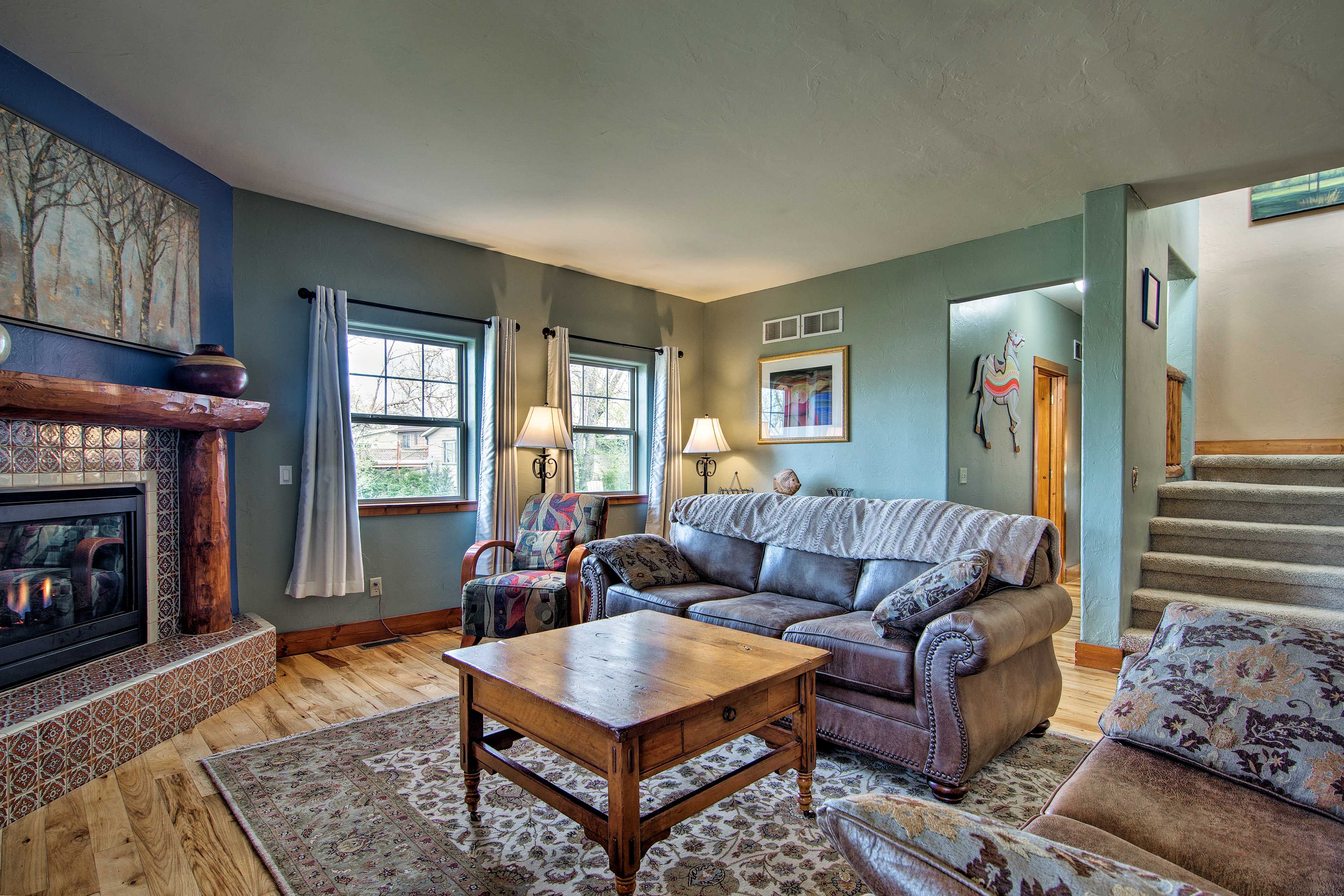 The living room is the perfect place to round out each day.