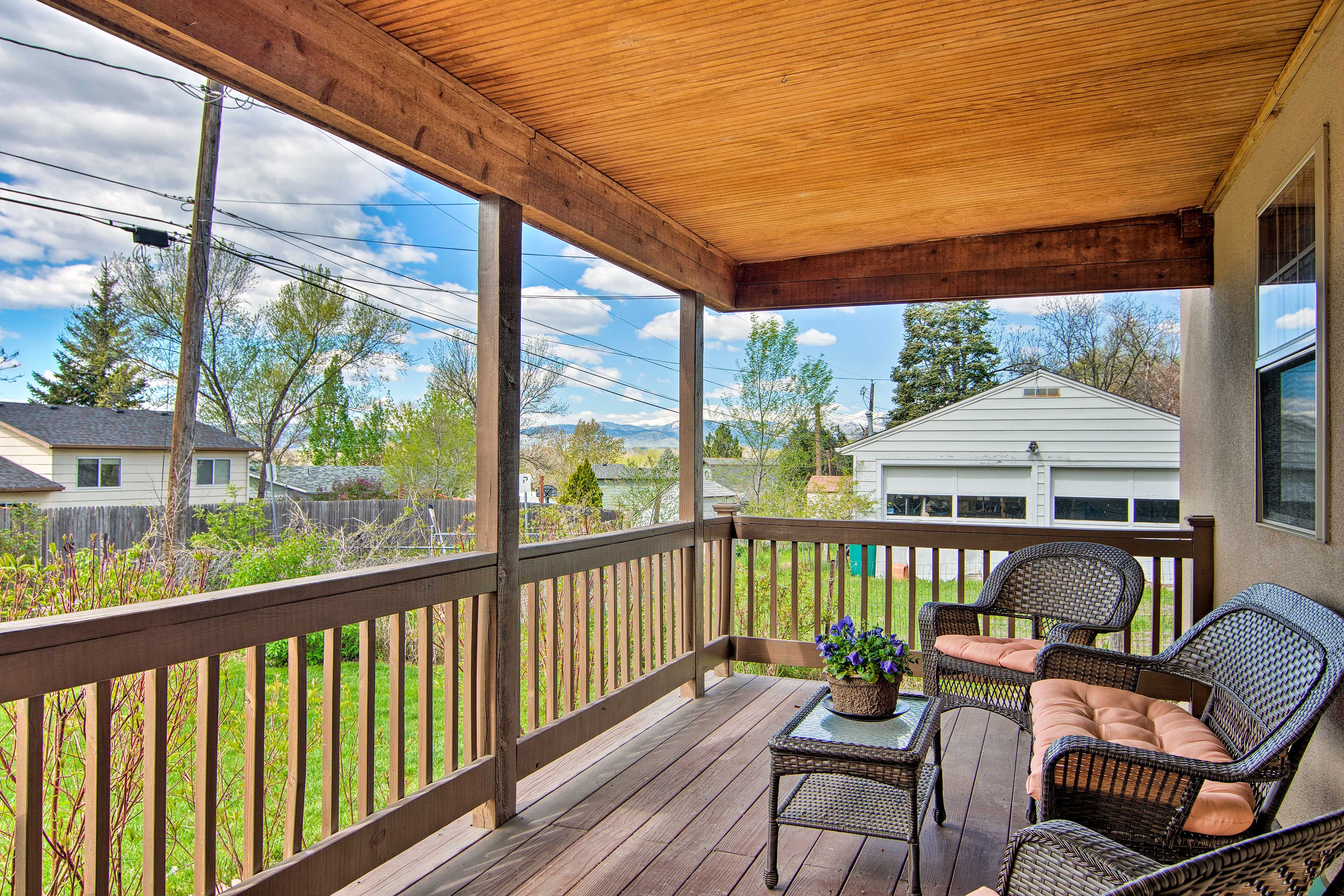 Start each morning with a cup of coffee on the front porch.