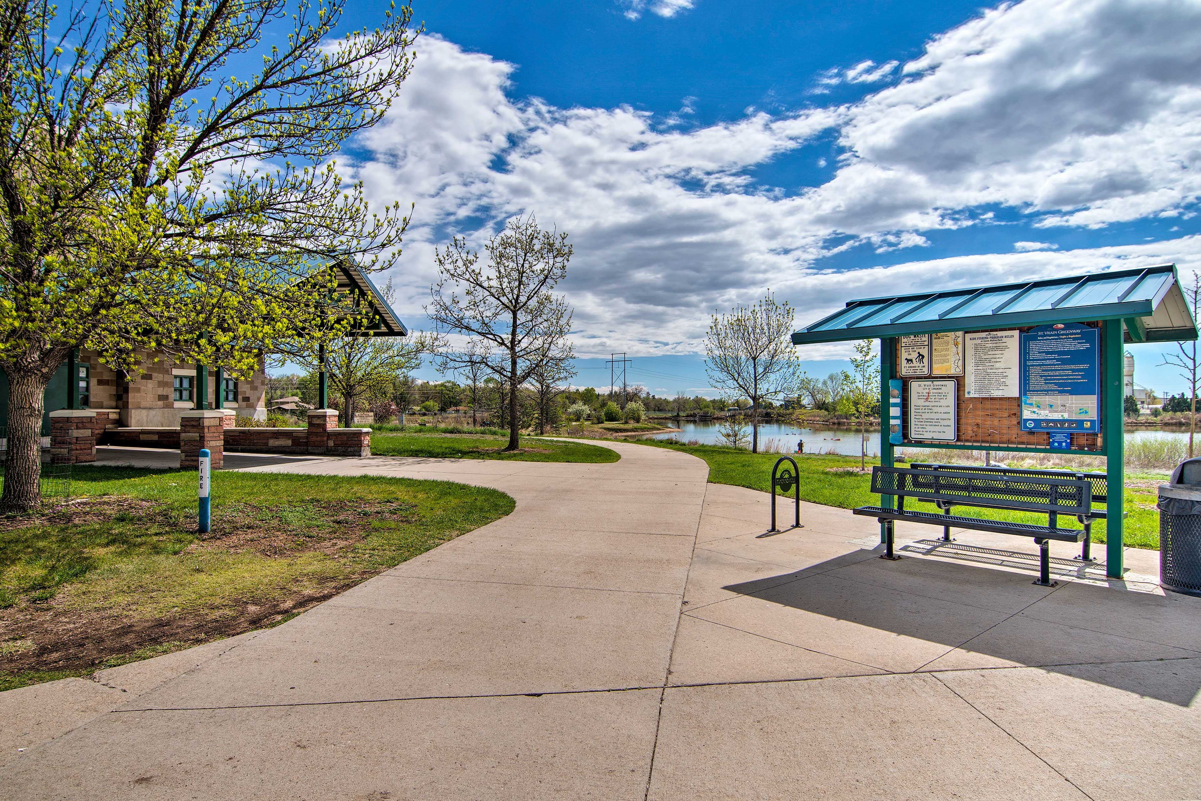 Walk over to the beautiful park!