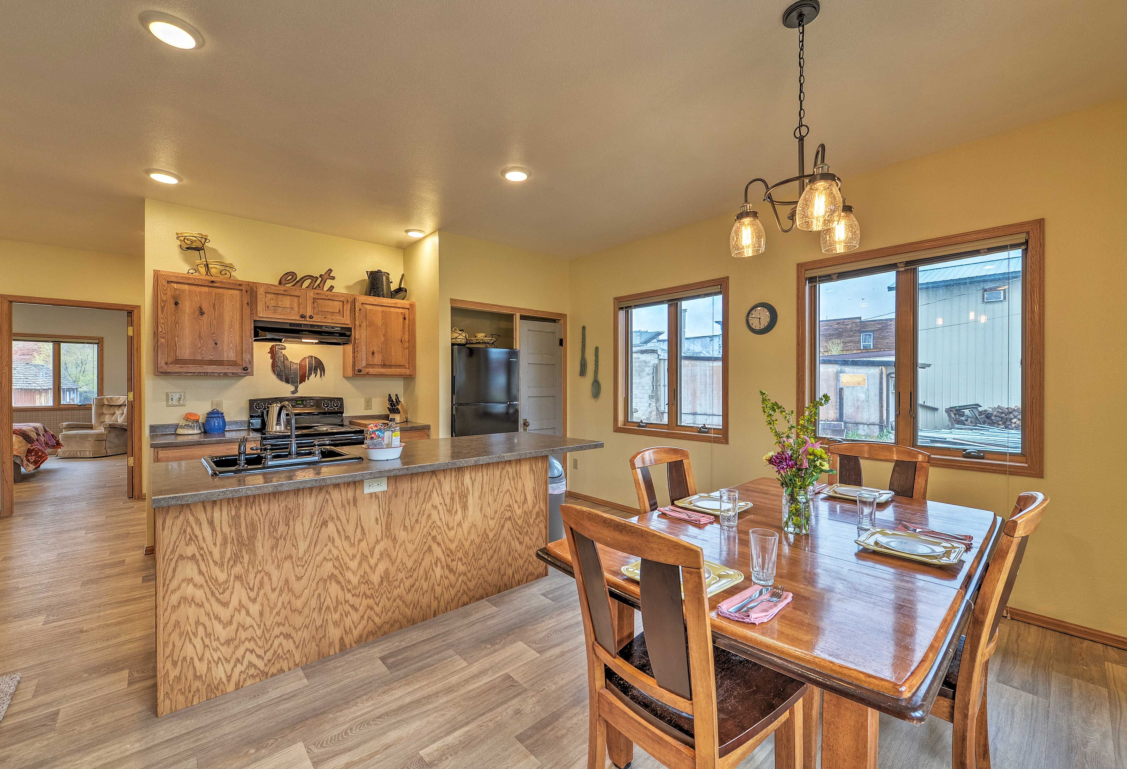 This 4-bedroom, 1-bath vacation rental has been recently remodeled.