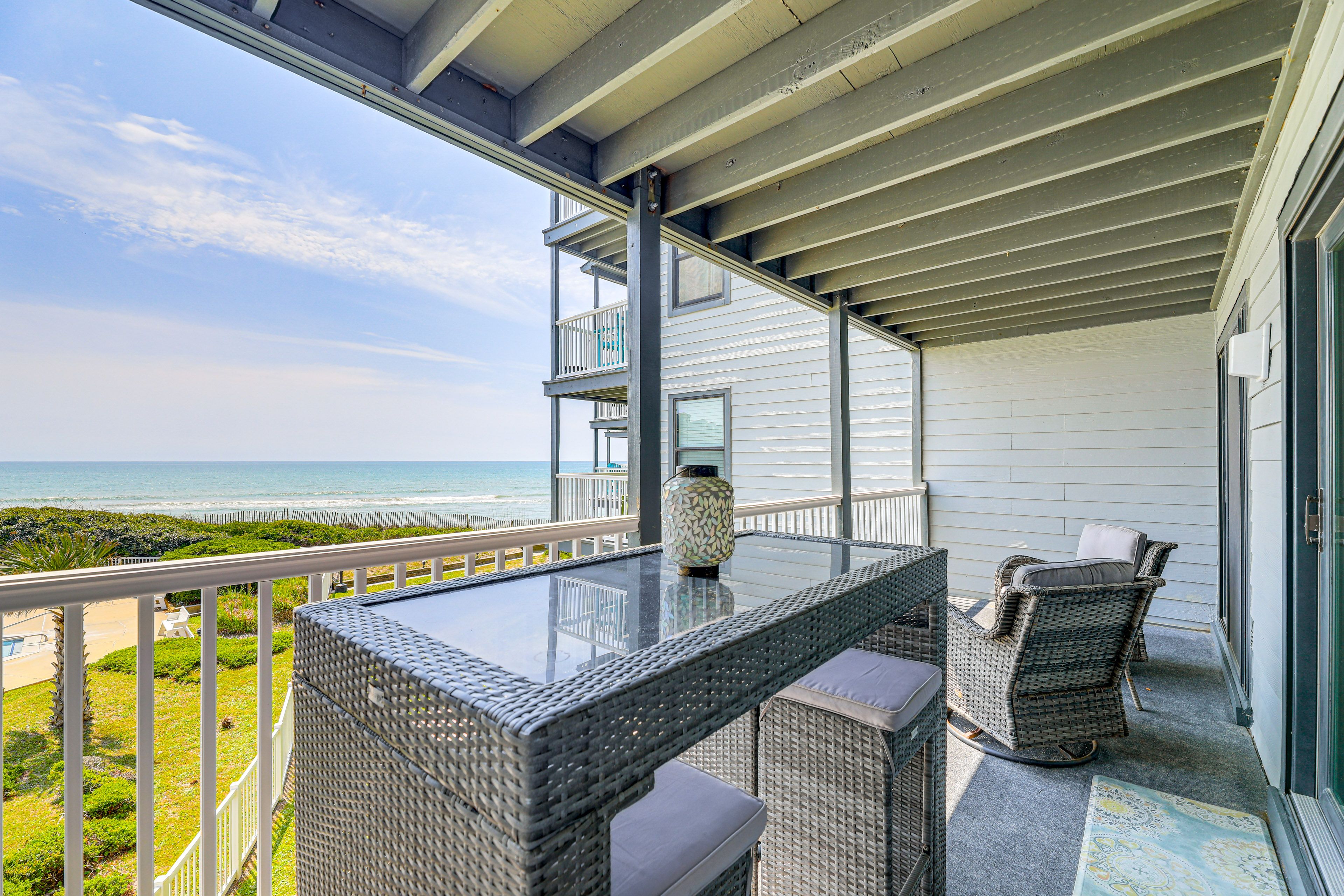 Furnished Balcony | Pool & Ocean Views | Single-Story Property