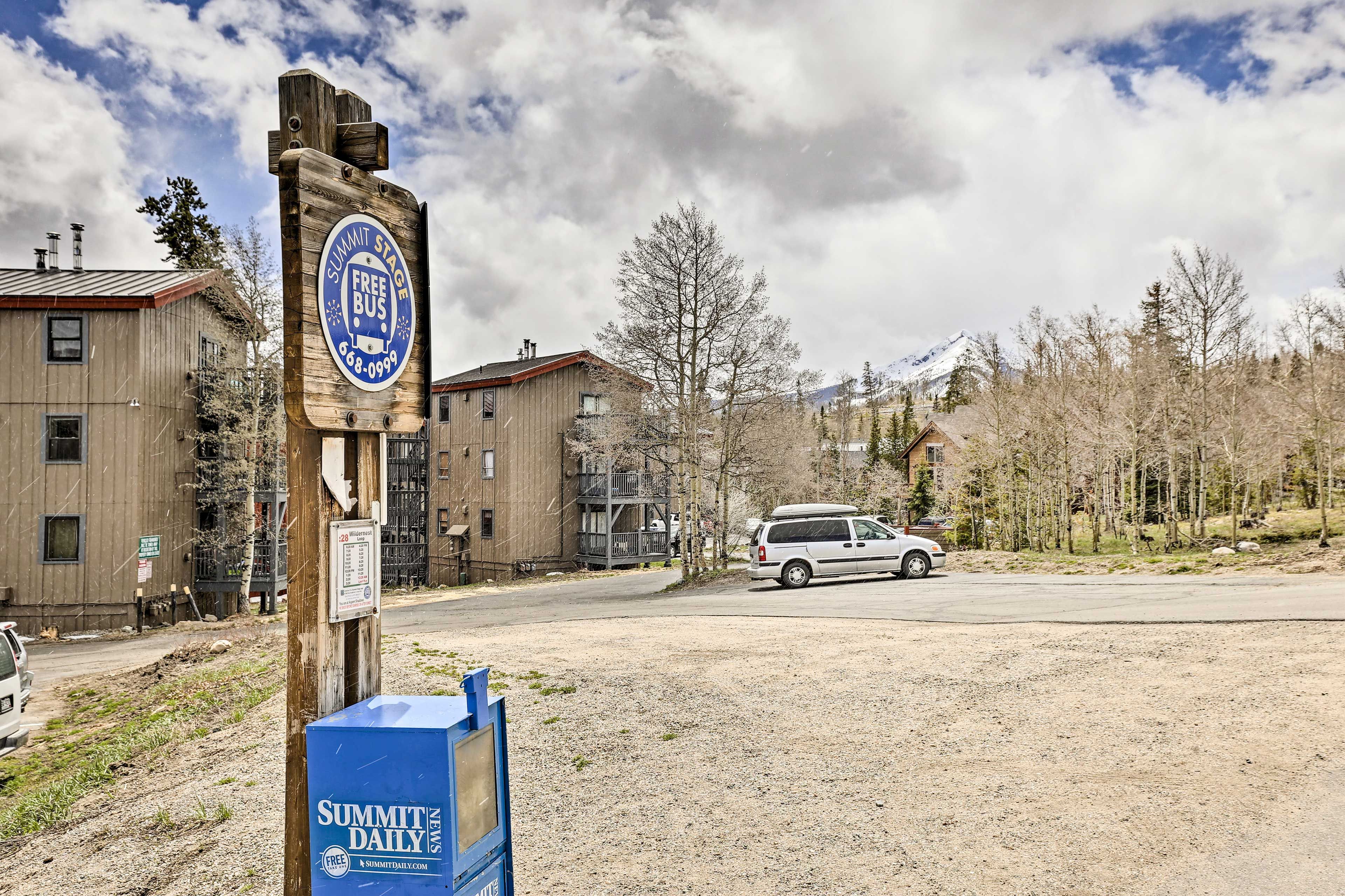 Hop on the free Summit Stage shuttle.