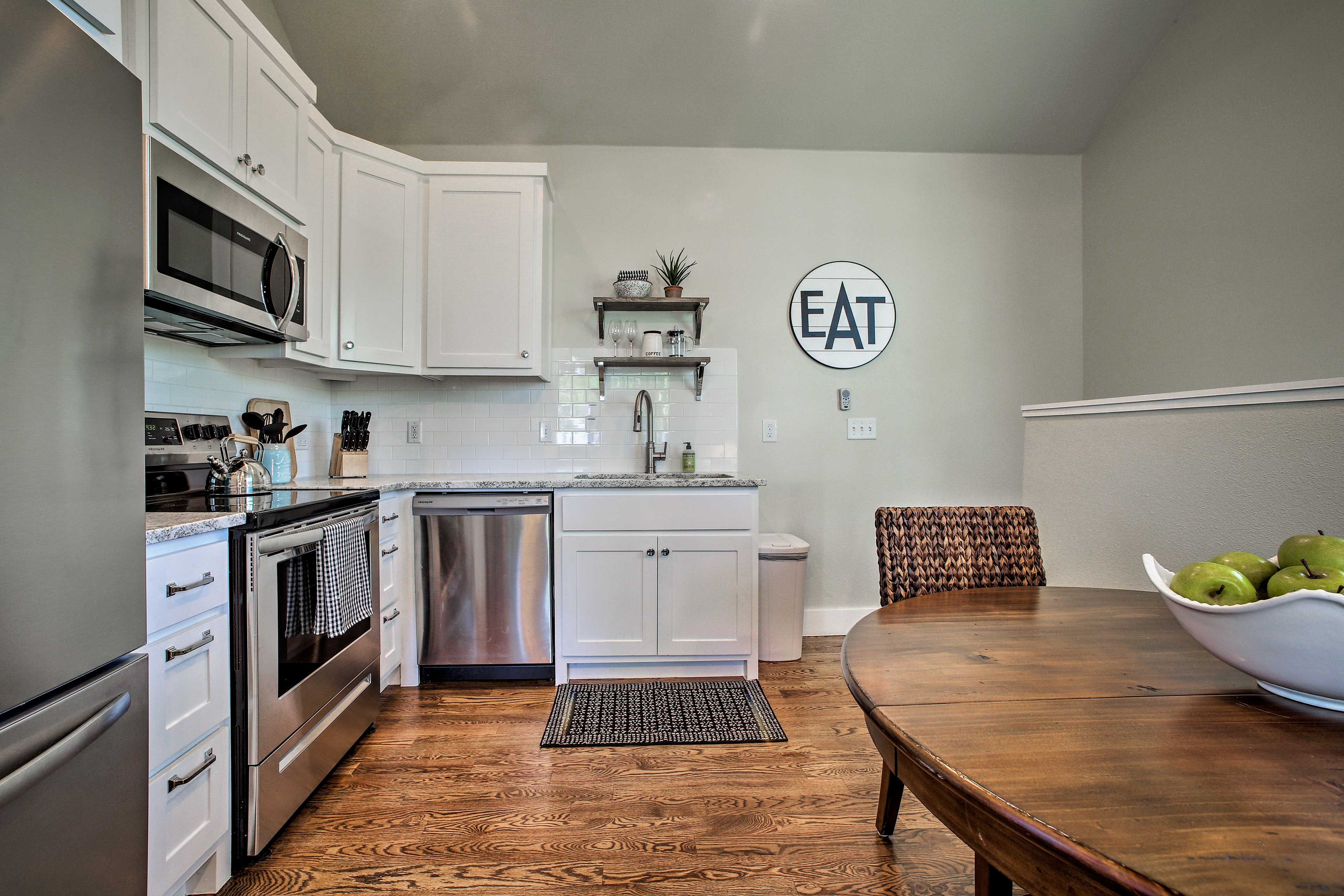 Pour out a glass of wine to sip while you cook.