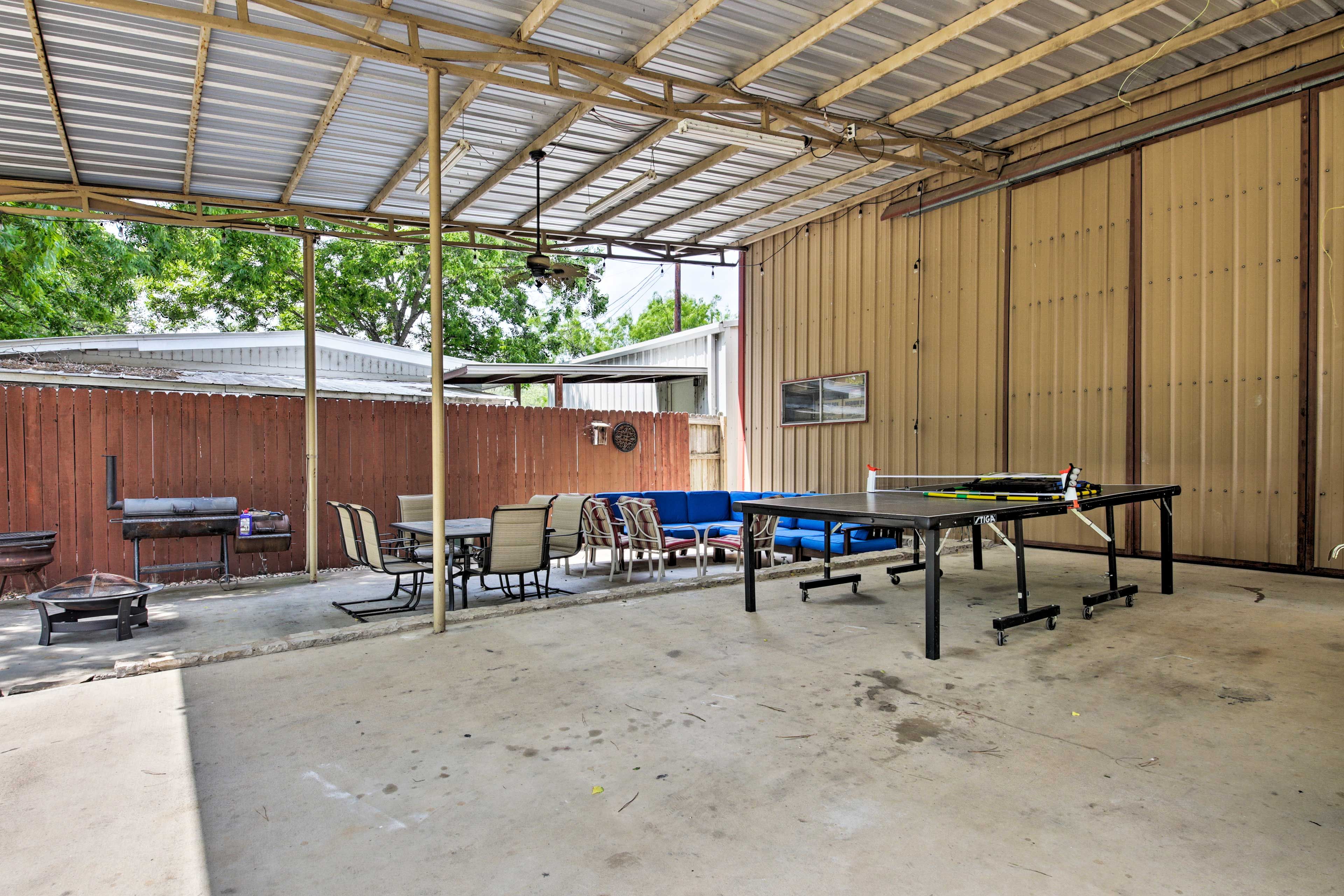 Play some ping pong while you wait for your dinner to finish on the grill!