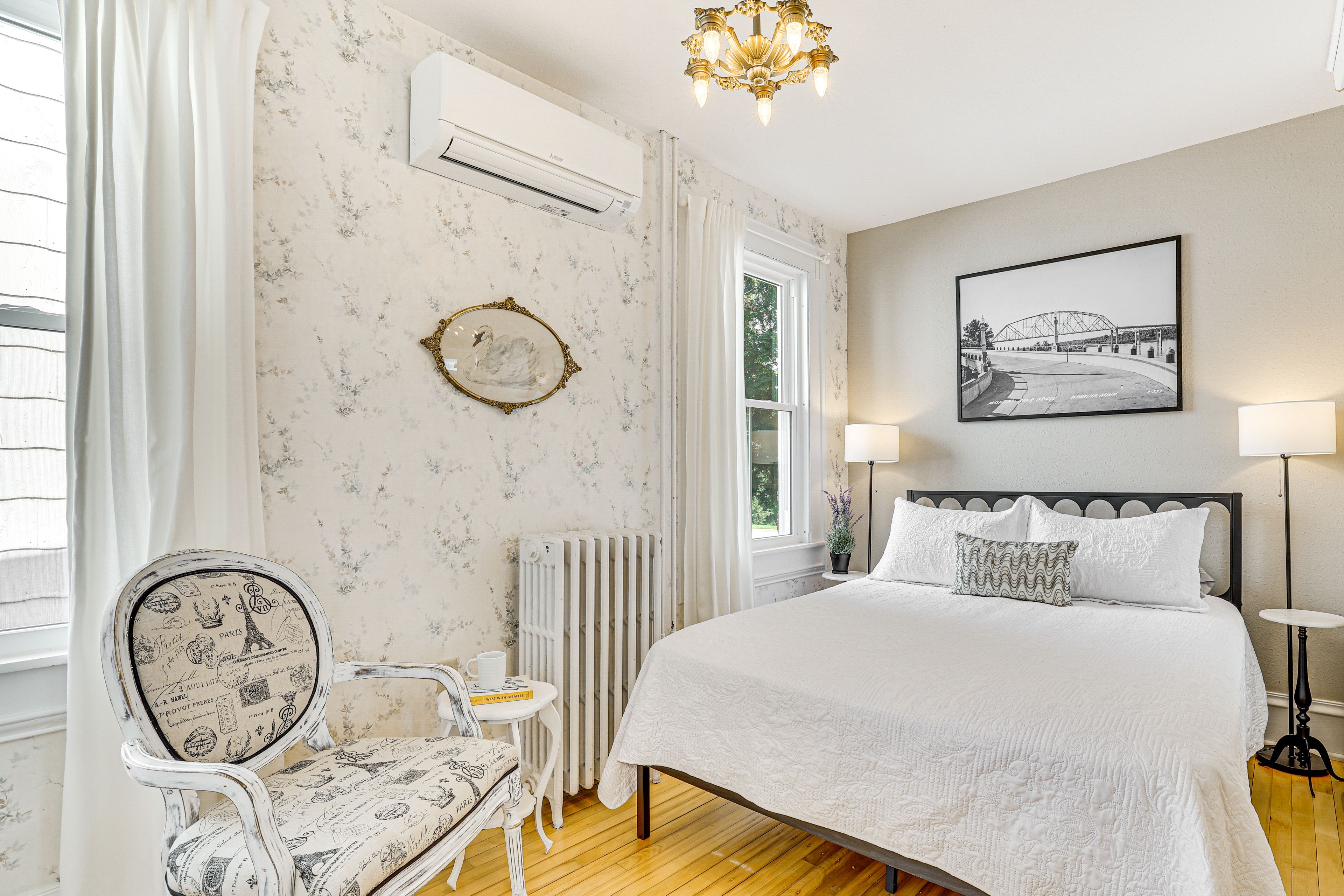 Bedroom 1 | Queen Bed | 1st Floor Parlor | Full Closing Doors