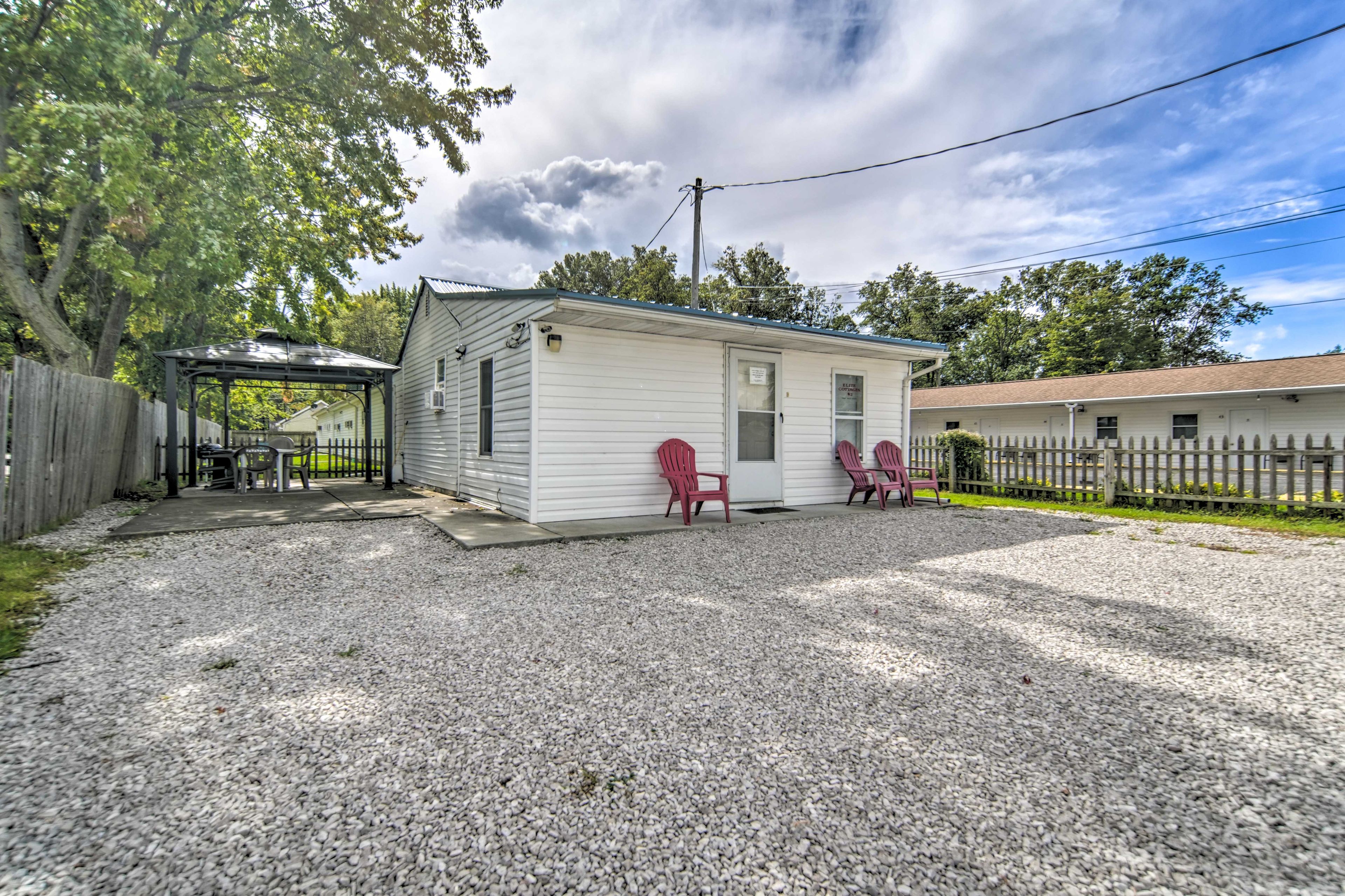 Geneva-on-the-Lake Vacation Rental | 2BR | 1BA | 1 Small Step for Access