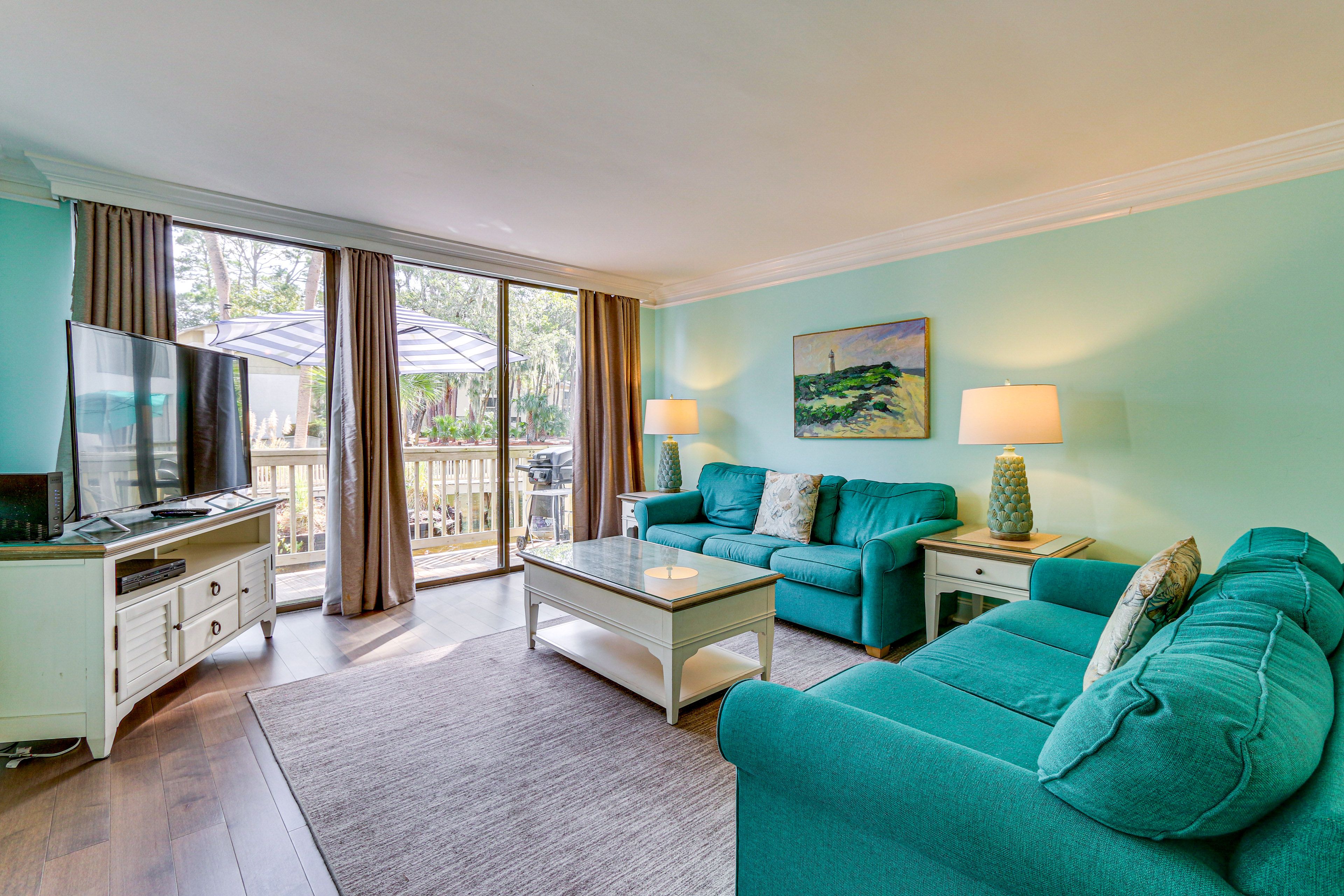 Hilton Head Island Vacation Rental | 2BR | 2BA | 1,100 Sq Ft | Stairs to Access