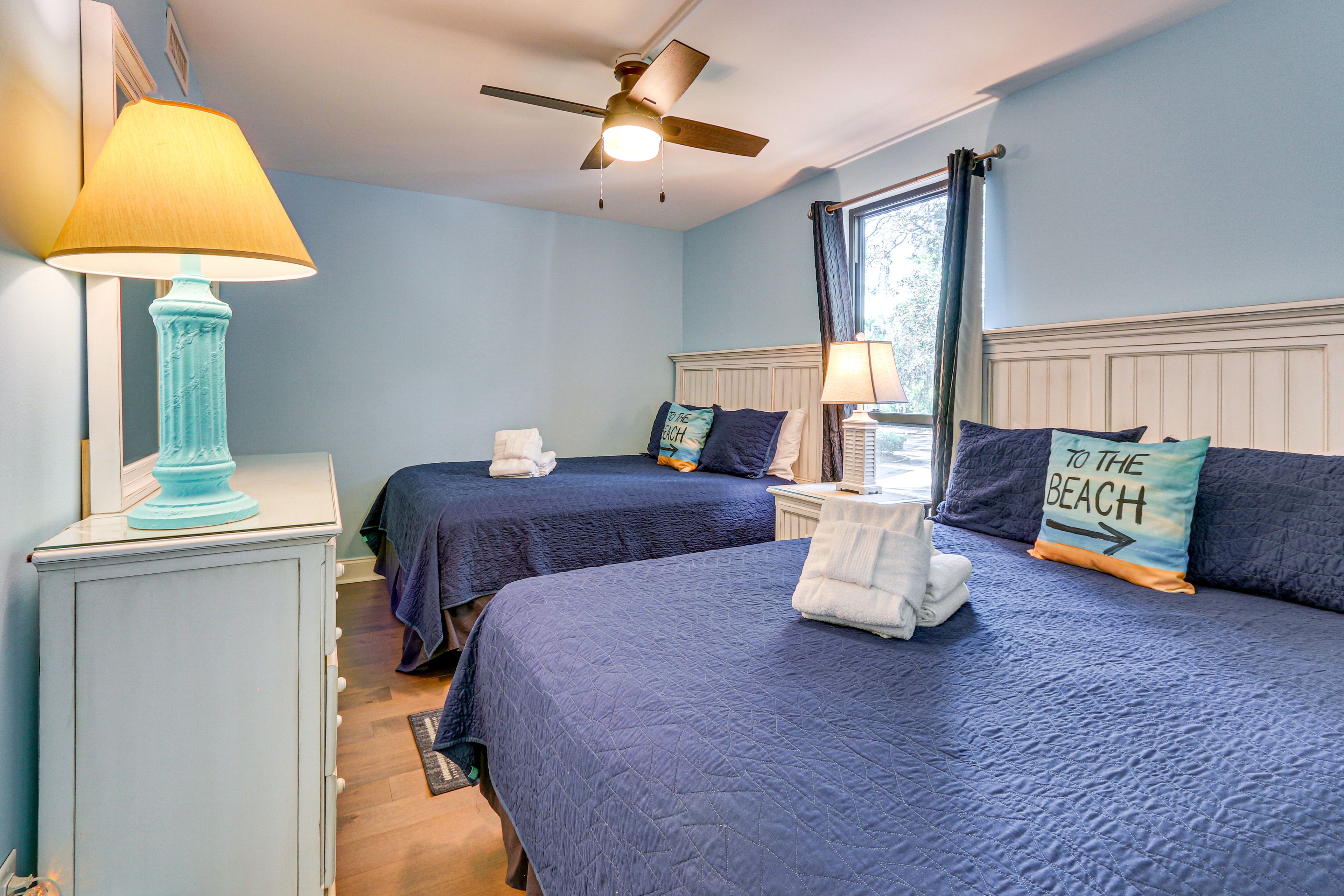 Bedroom 1 | 2nd Floor | 2 Queen Beds | Linens Provided