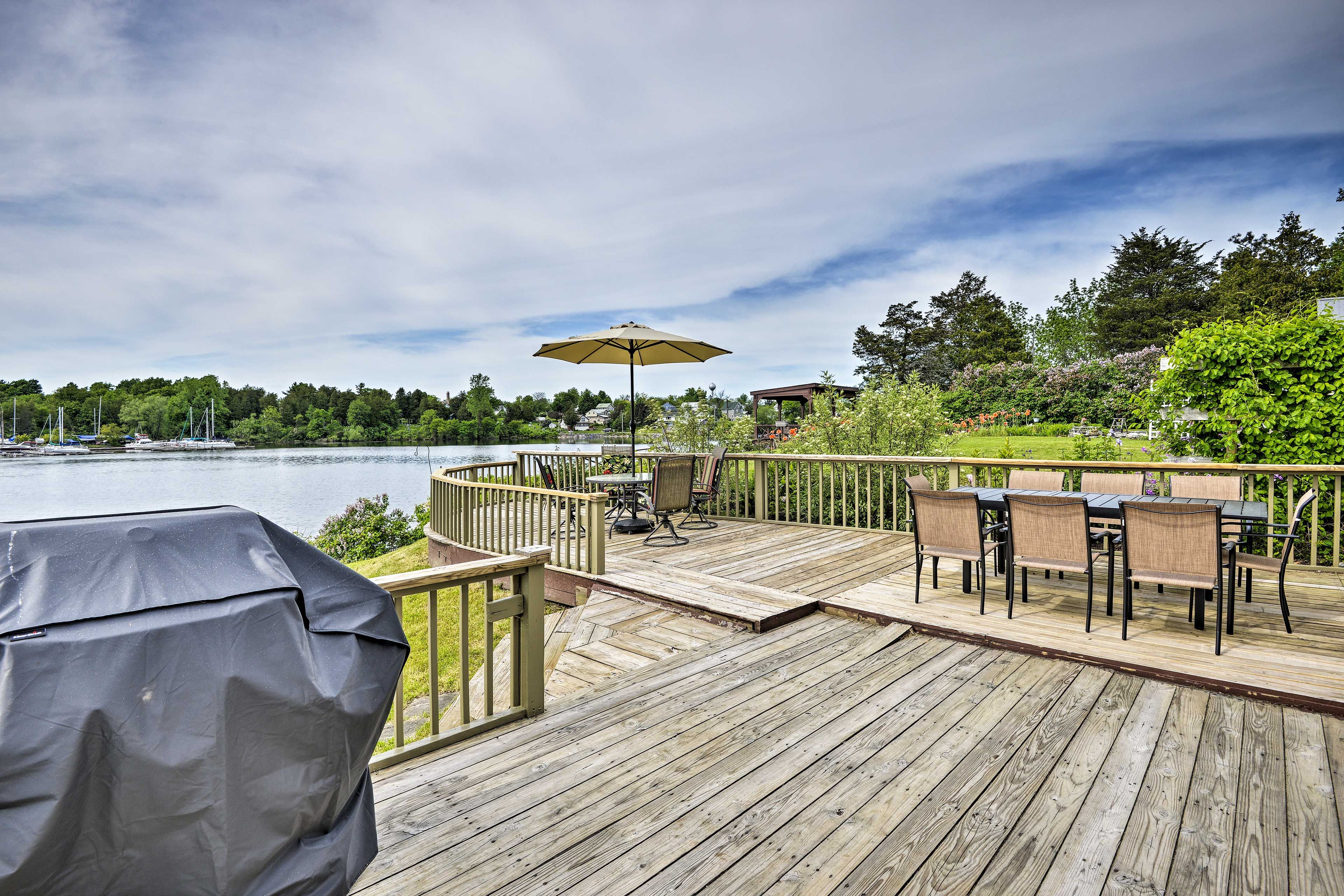Deck | Gas Grill | Waterfront Views