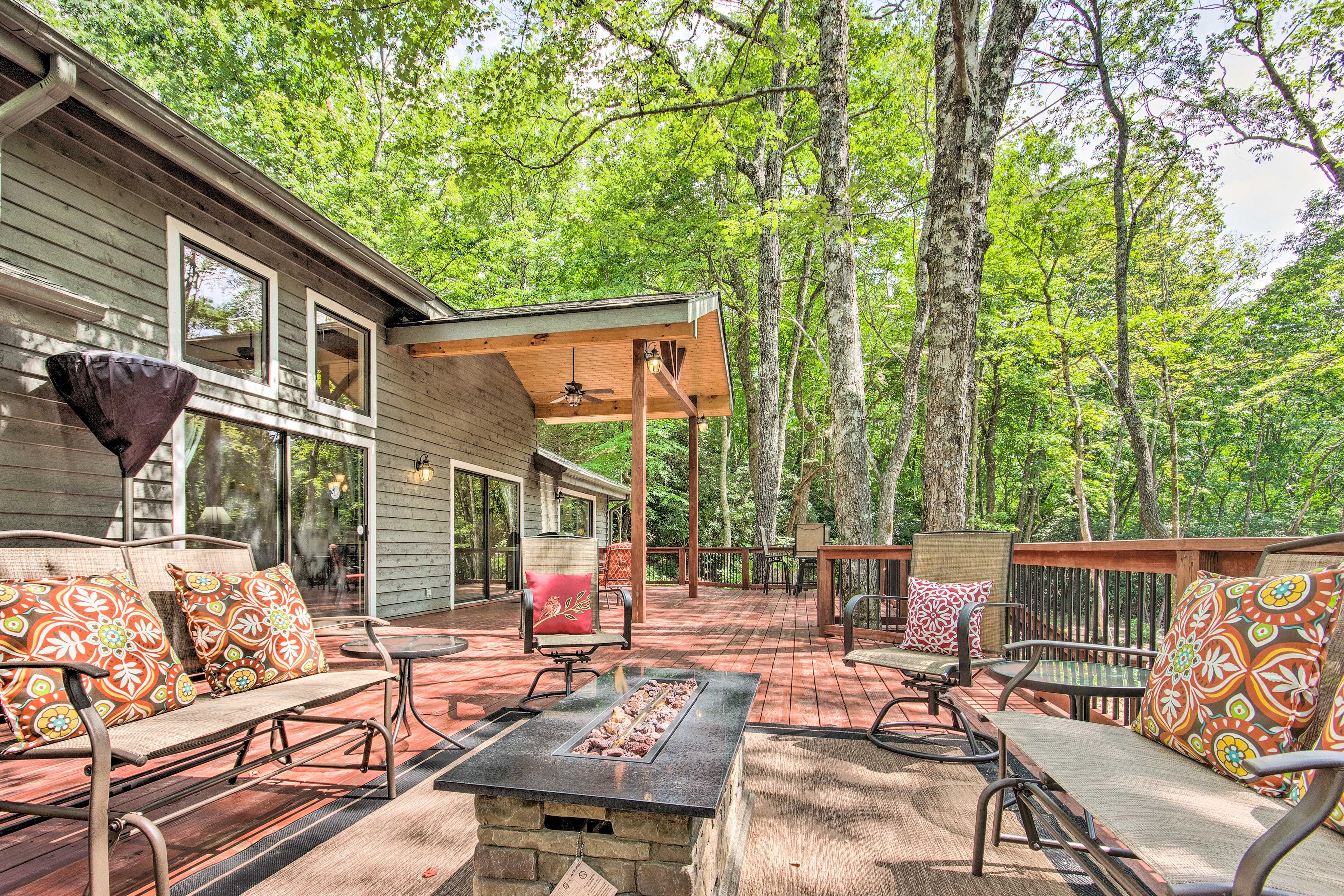 Furnished Deck | Fire Pit Table | Lounge & Dining Areas | Grill