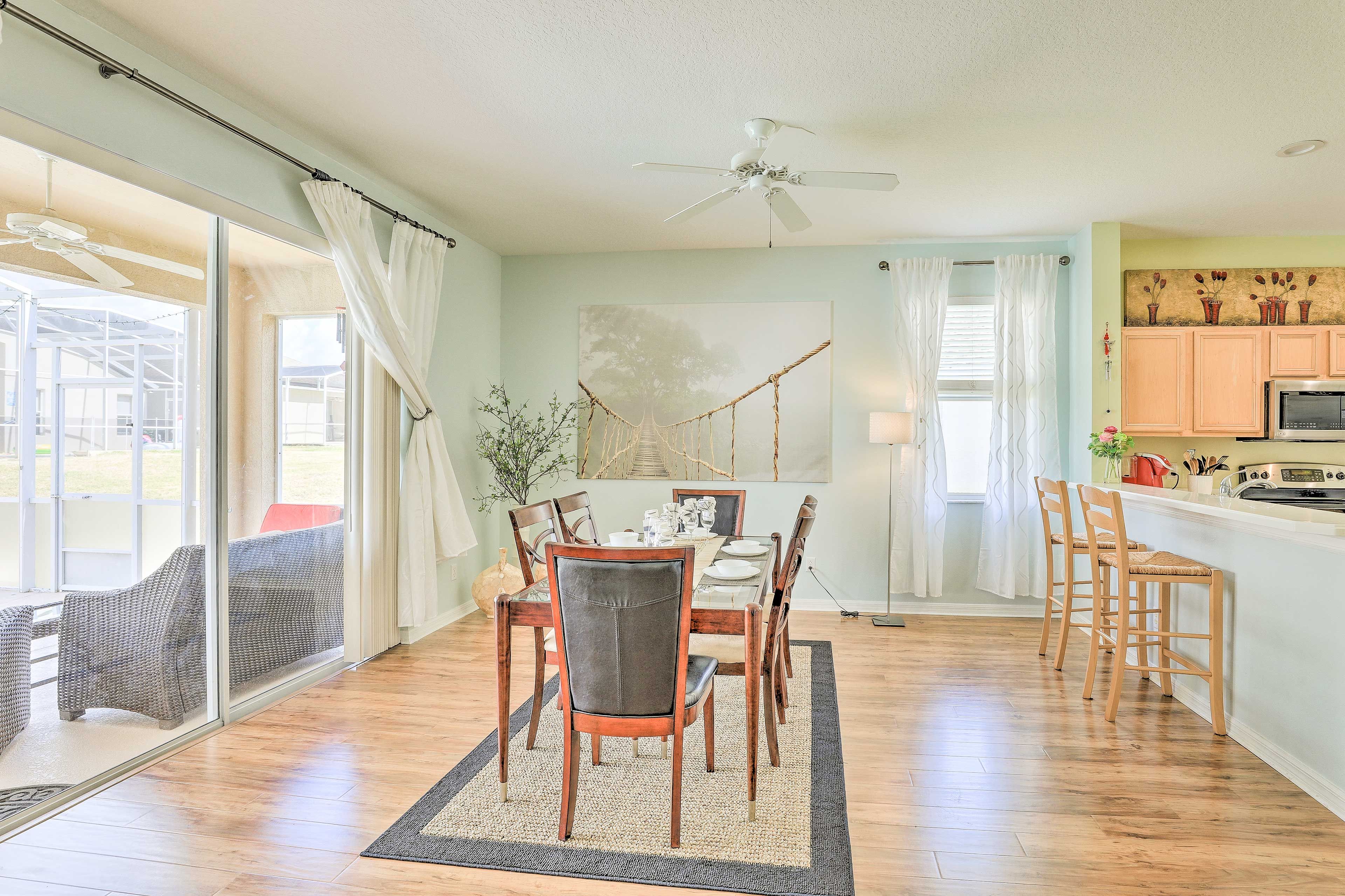 Gather around the dining table for delicious meals!
