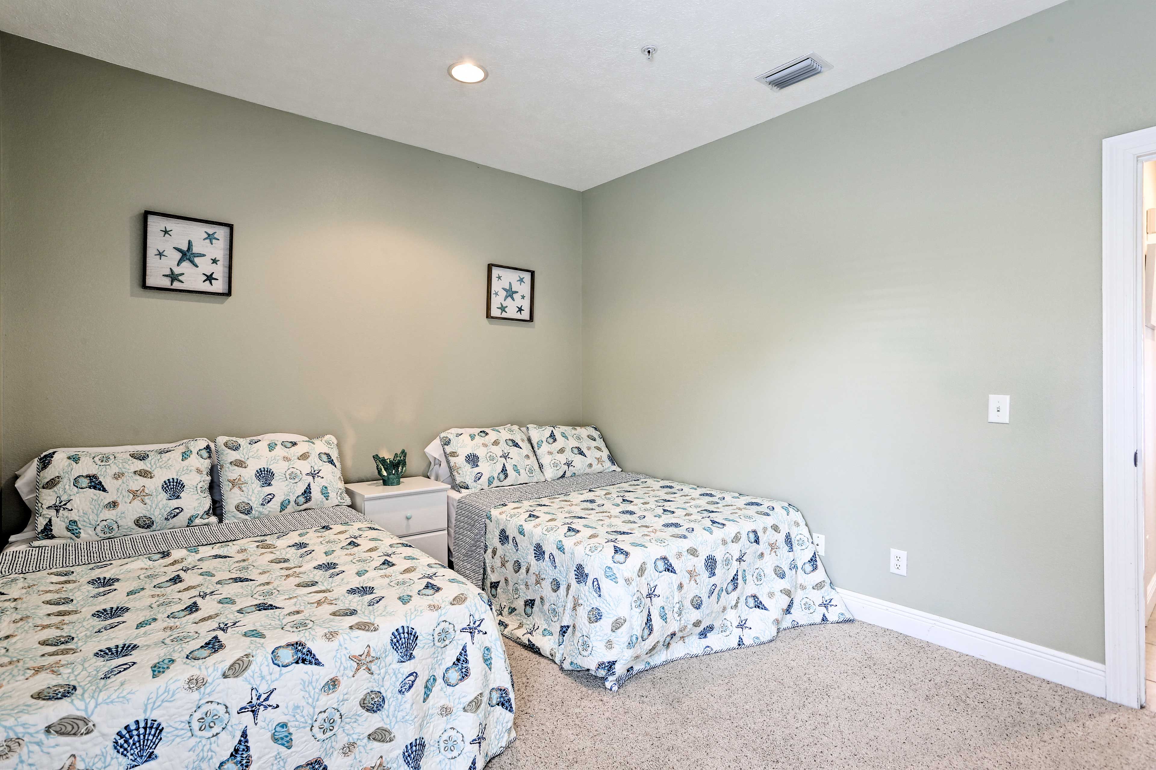 Each bedroom has its own unique decor.