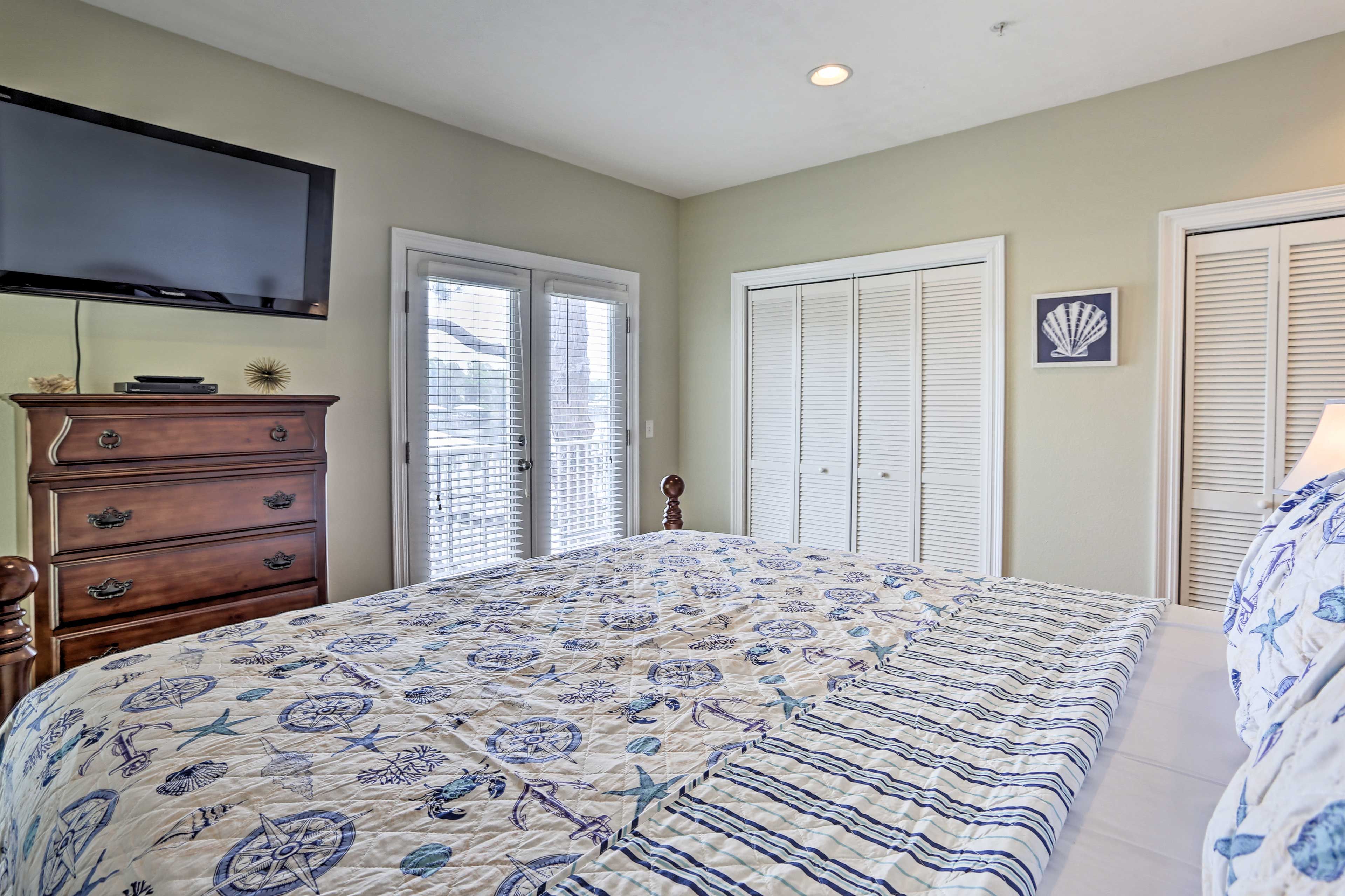 Rise and shine to natural sunlight entering the bedroom.