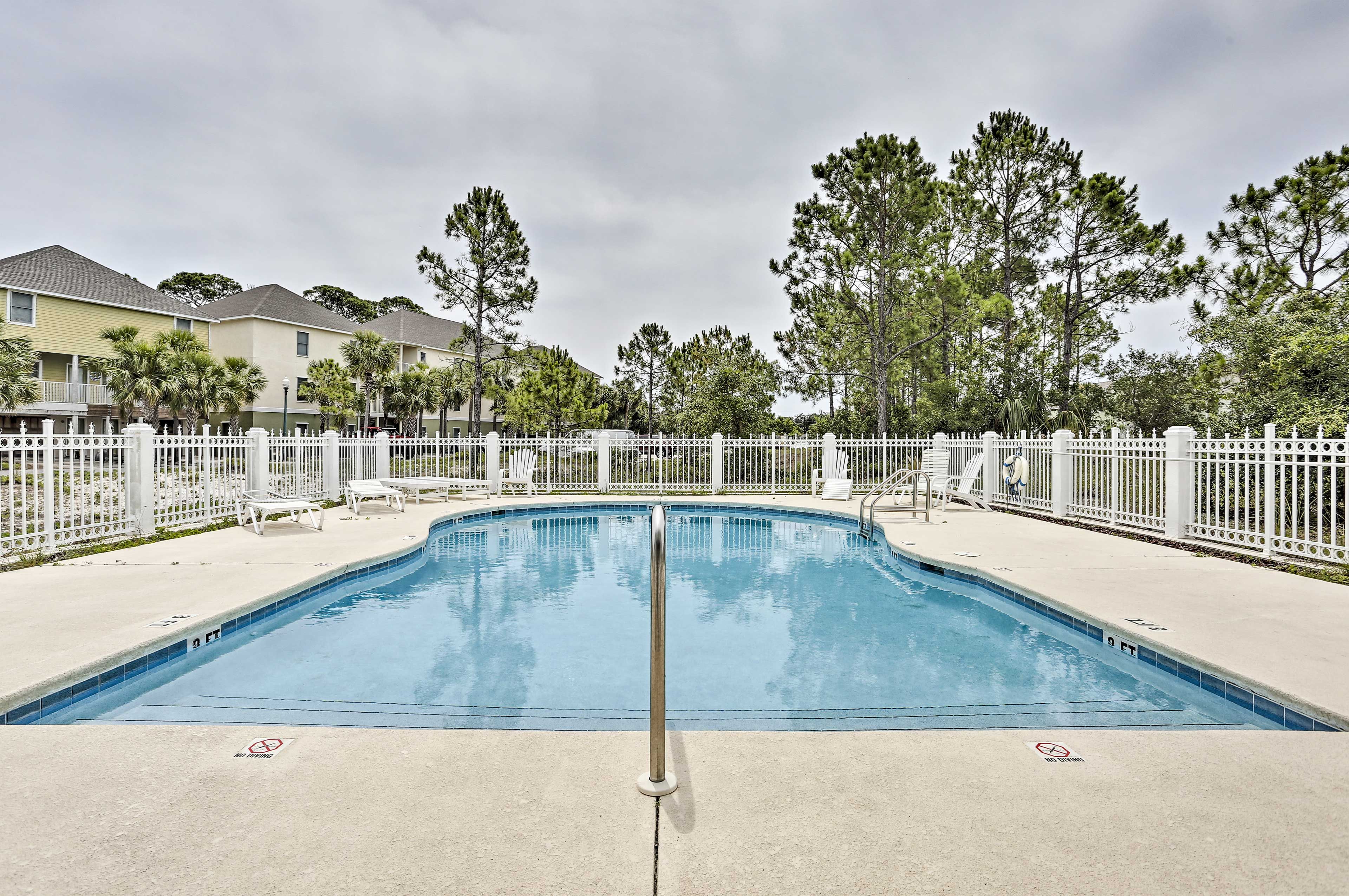 Enjoy access to the well-maintained community pool.