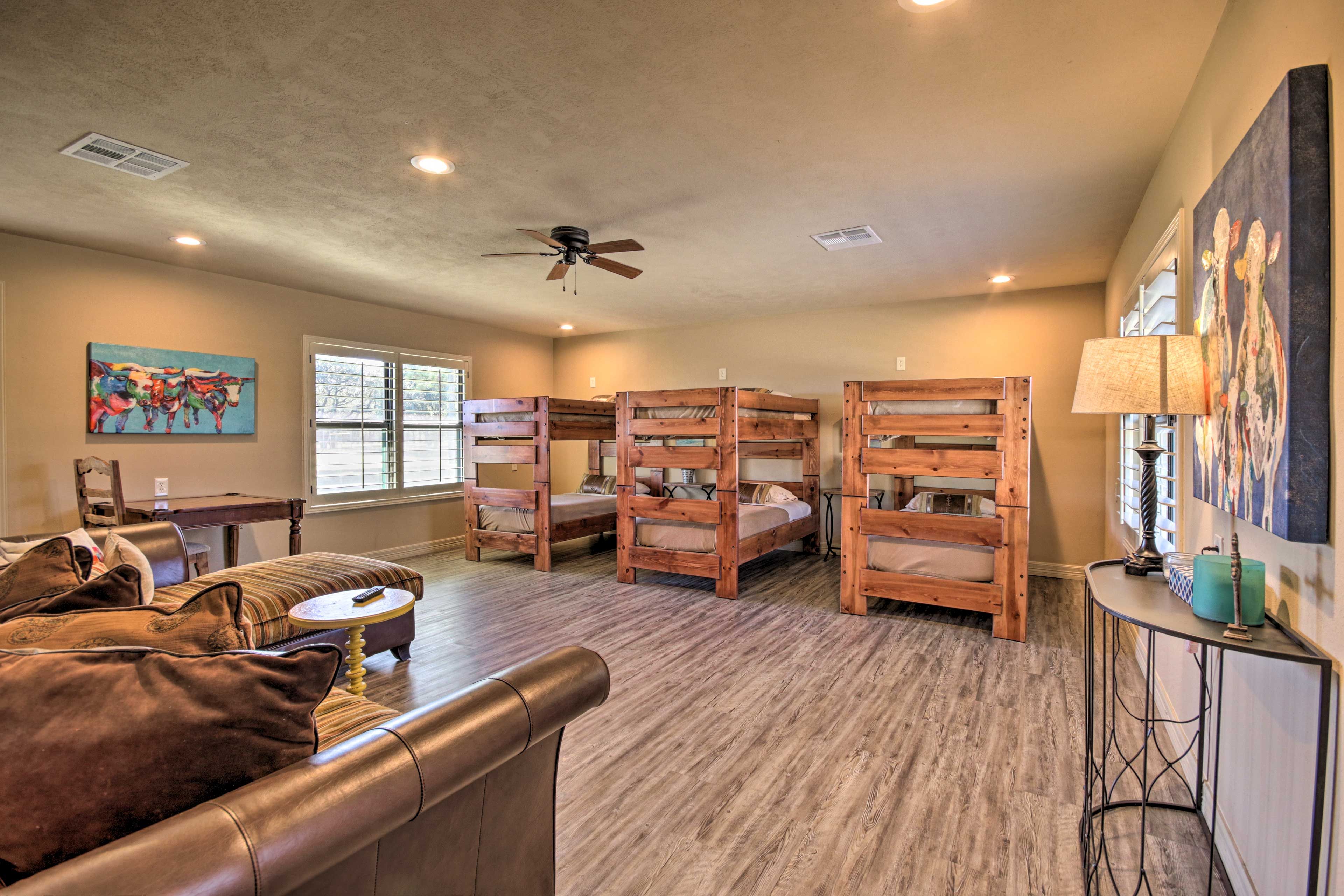 Guest House | Bedroom | 3 Twin Bunk Beds | Linens Provided