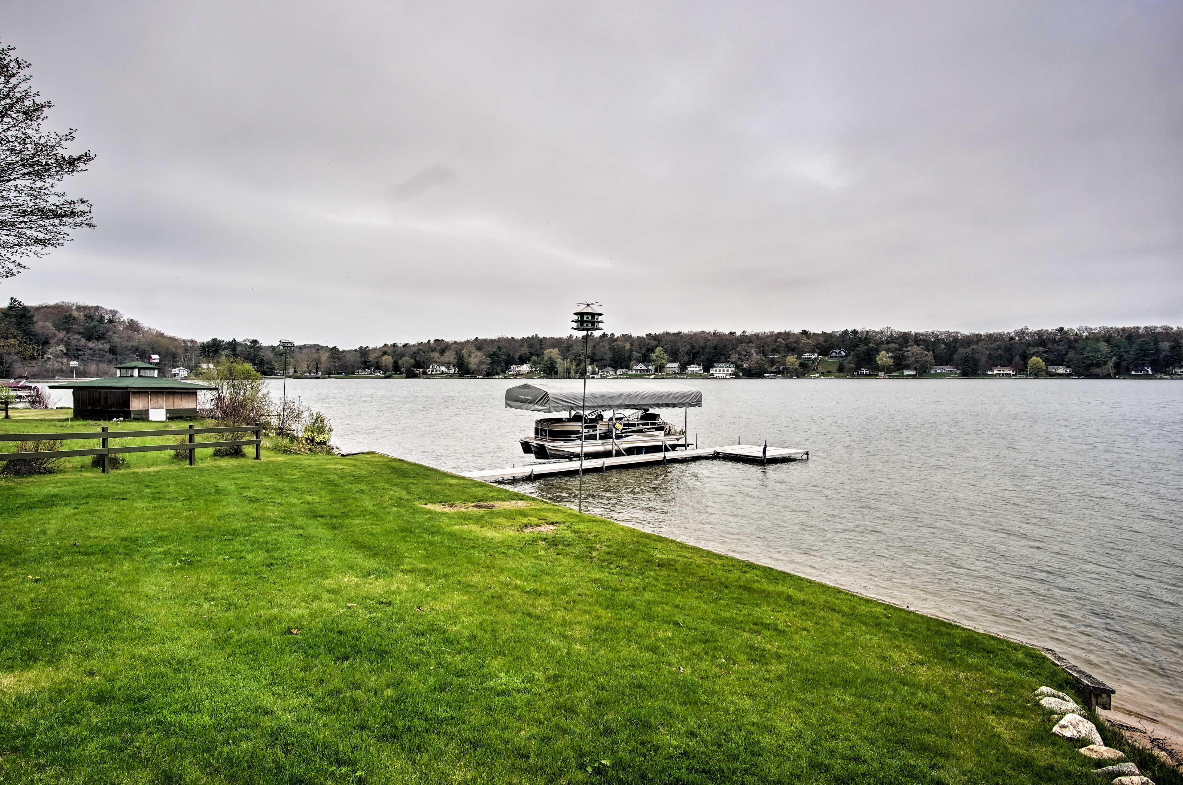 Easily dock your boat at the home's private pier!