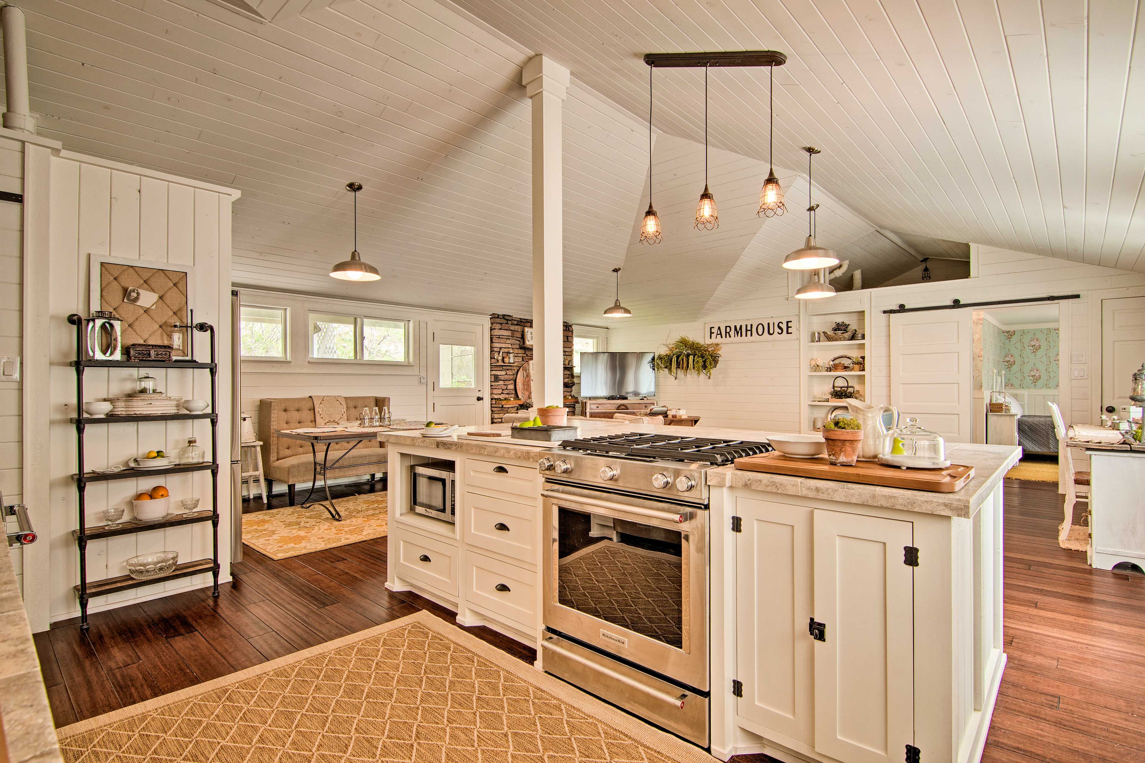 The stainless steel appliances will inspire your inner top chef.