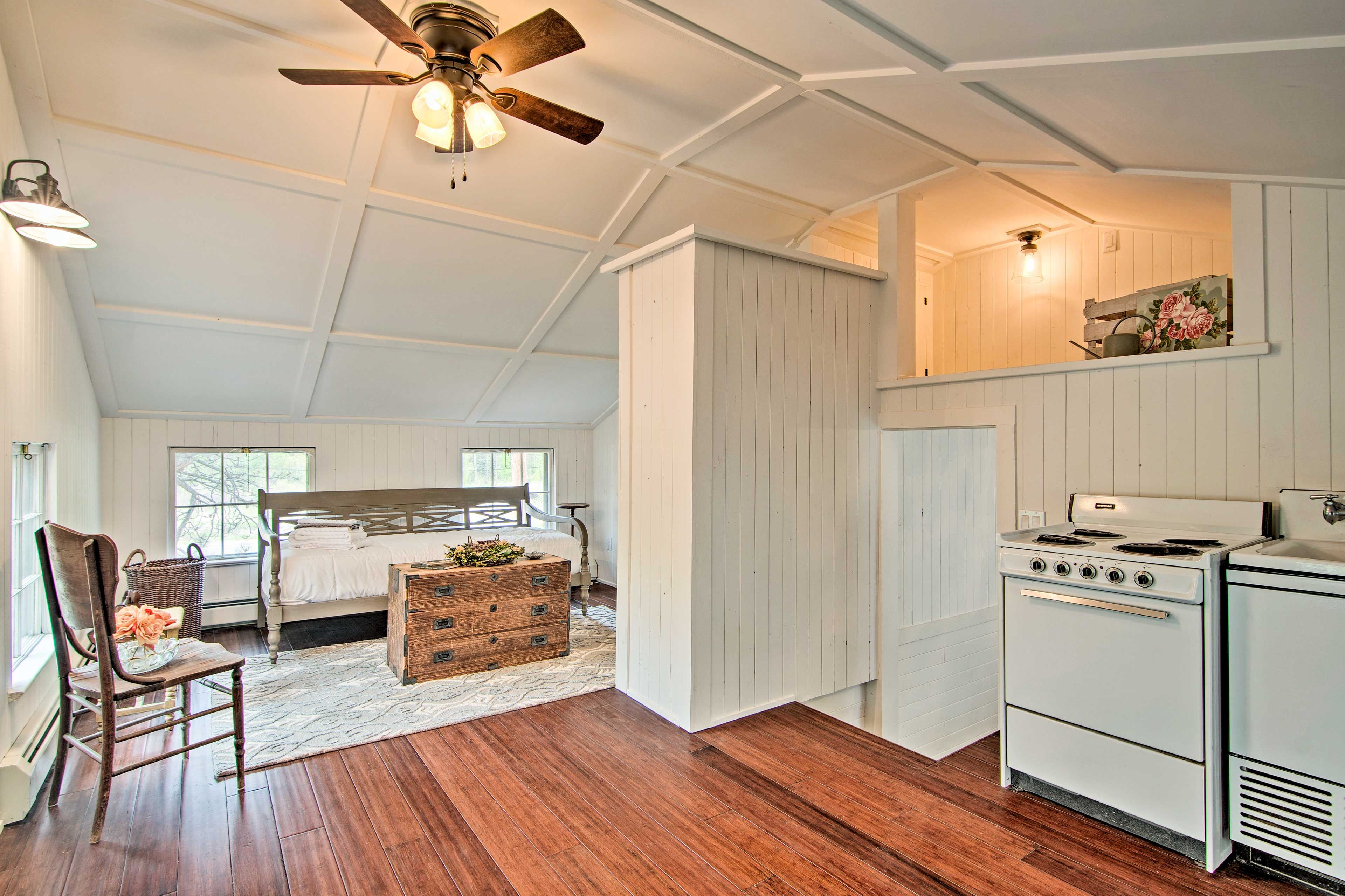The area has a twin daybed.