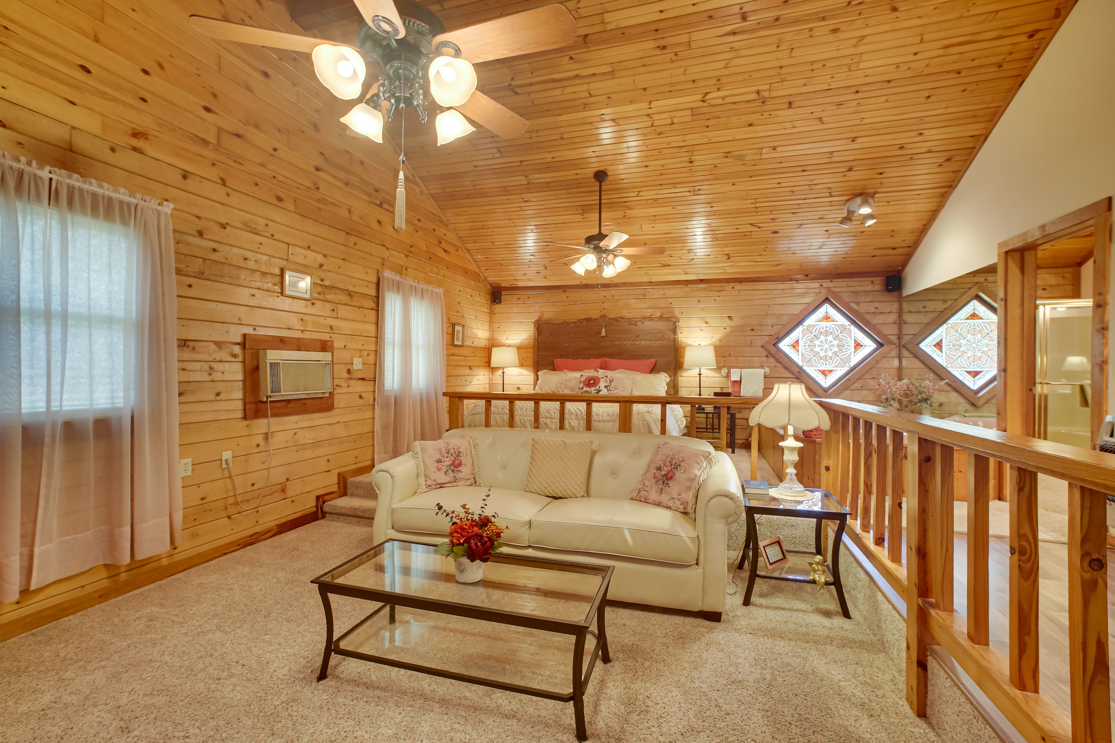 Living Area | TV w/ DVD Player | Window A/C Unit | Electric Heating