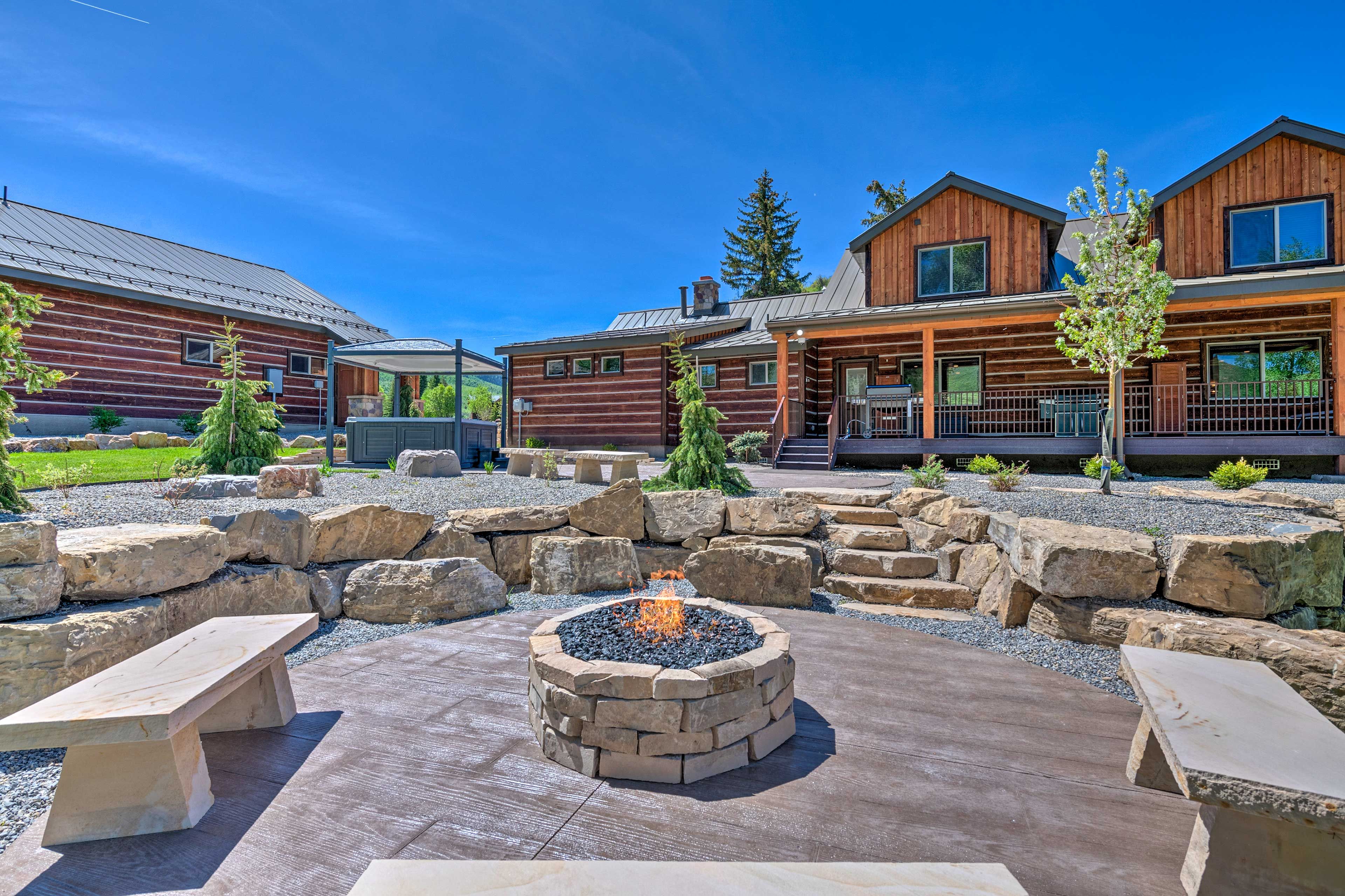 Backyard | Fire Pit | Private Hot Tub