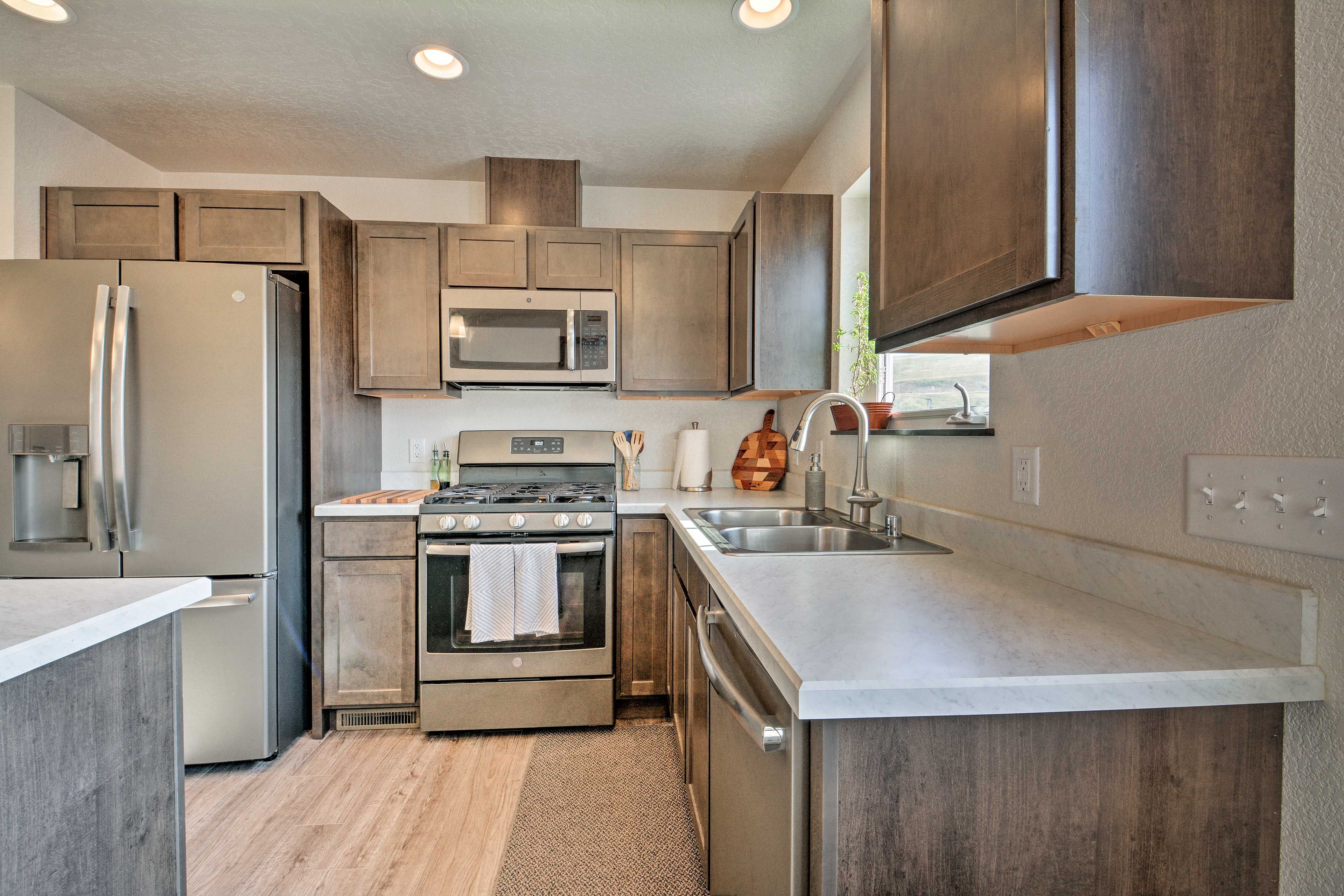 Make use of the fully equipped kitchen during your stay.
