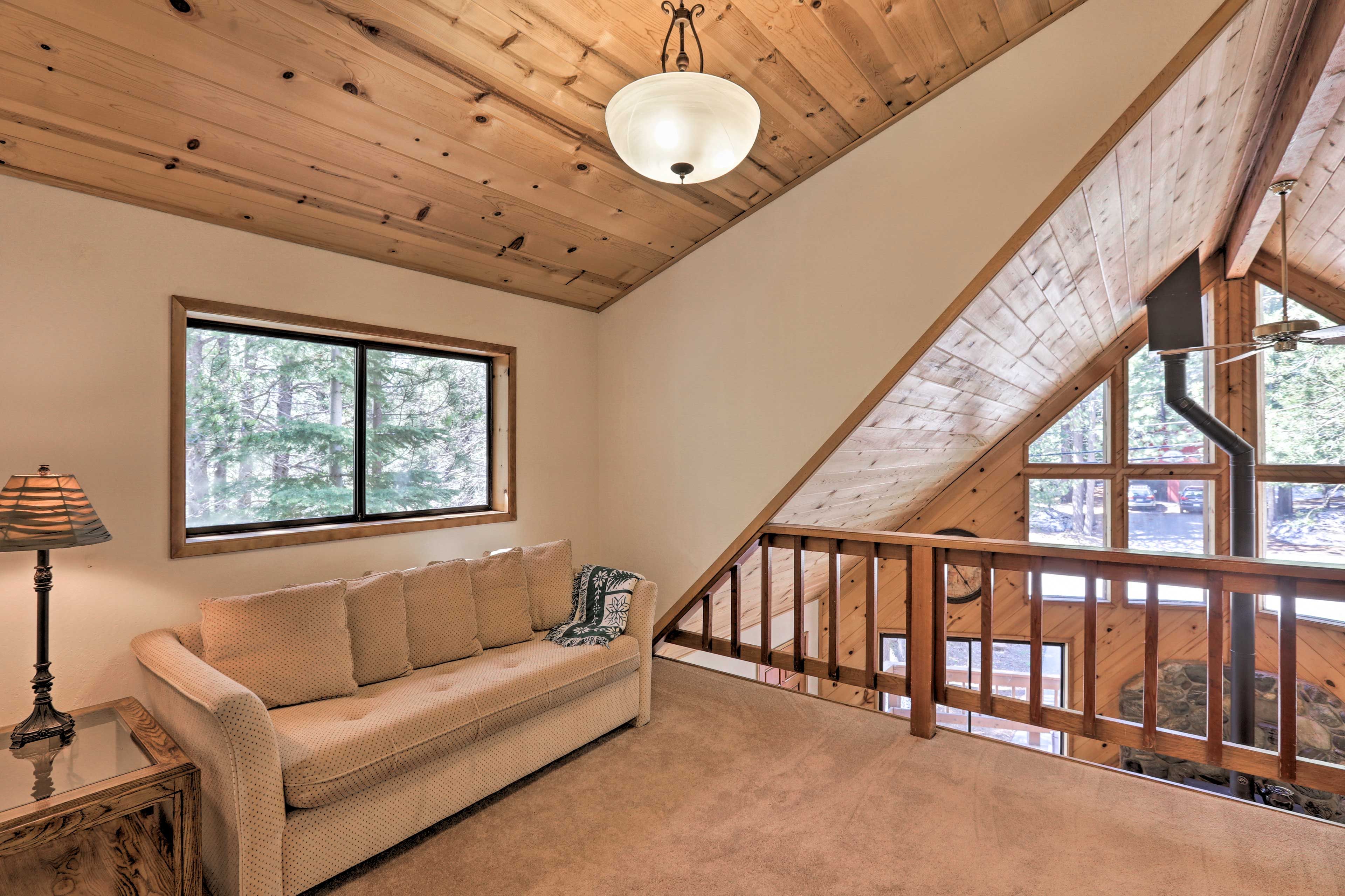 Head up to the loft for additional sleeping.