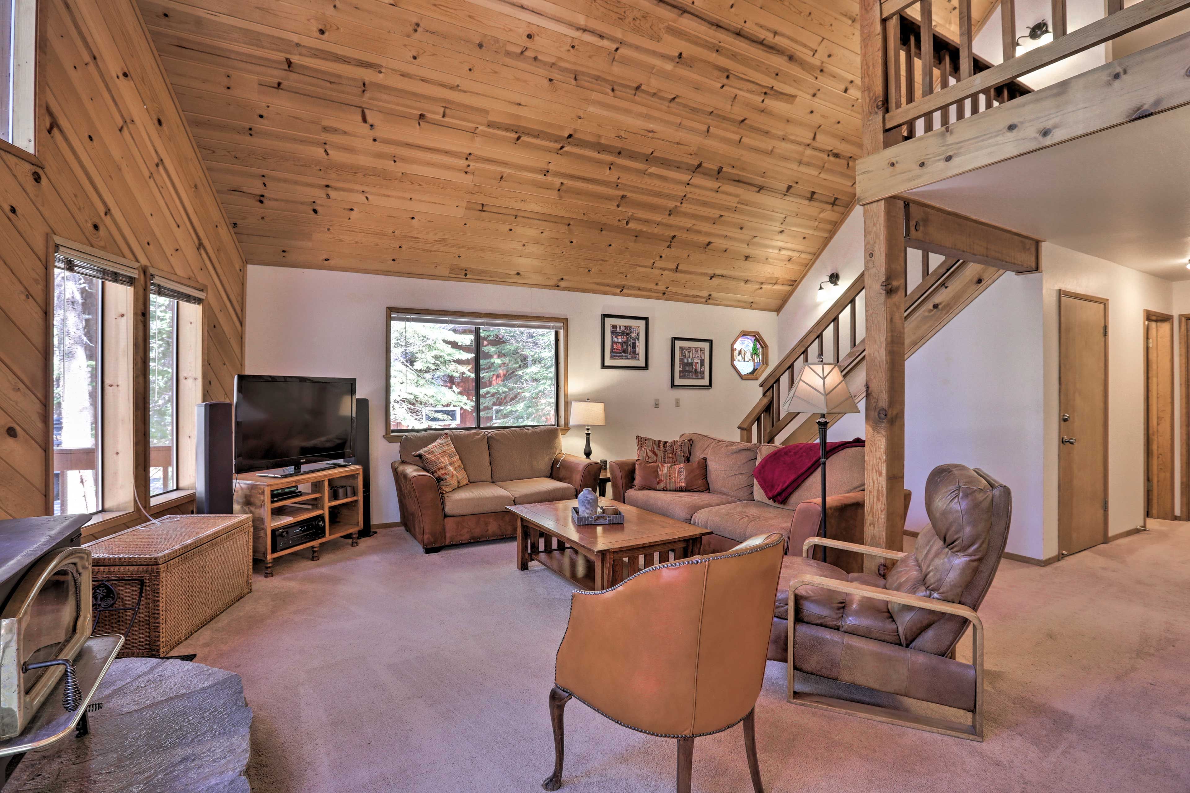 Step inside and unwind under high cathedral ceilings.