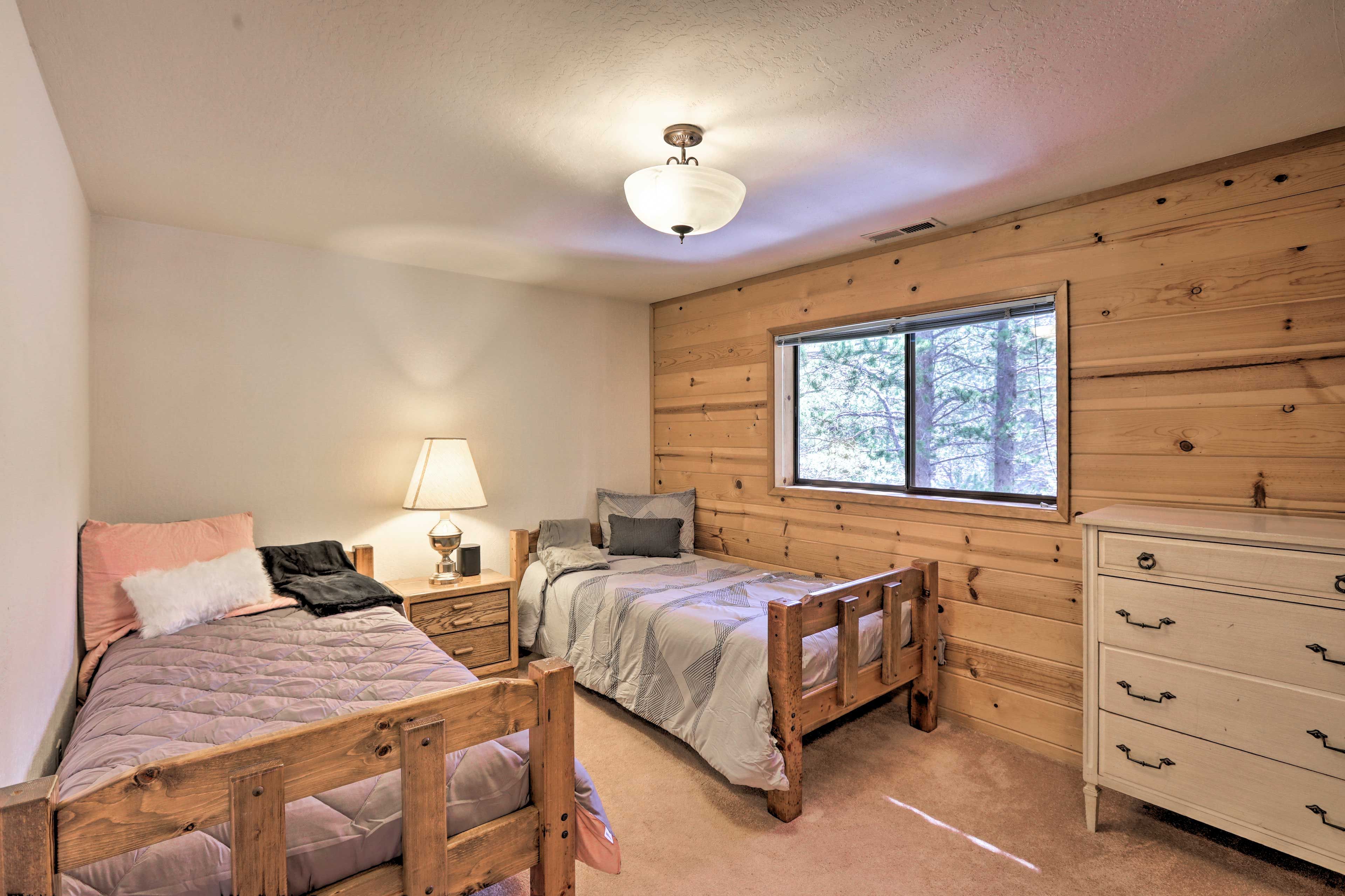 Kids will love this room with 2 twin beds.