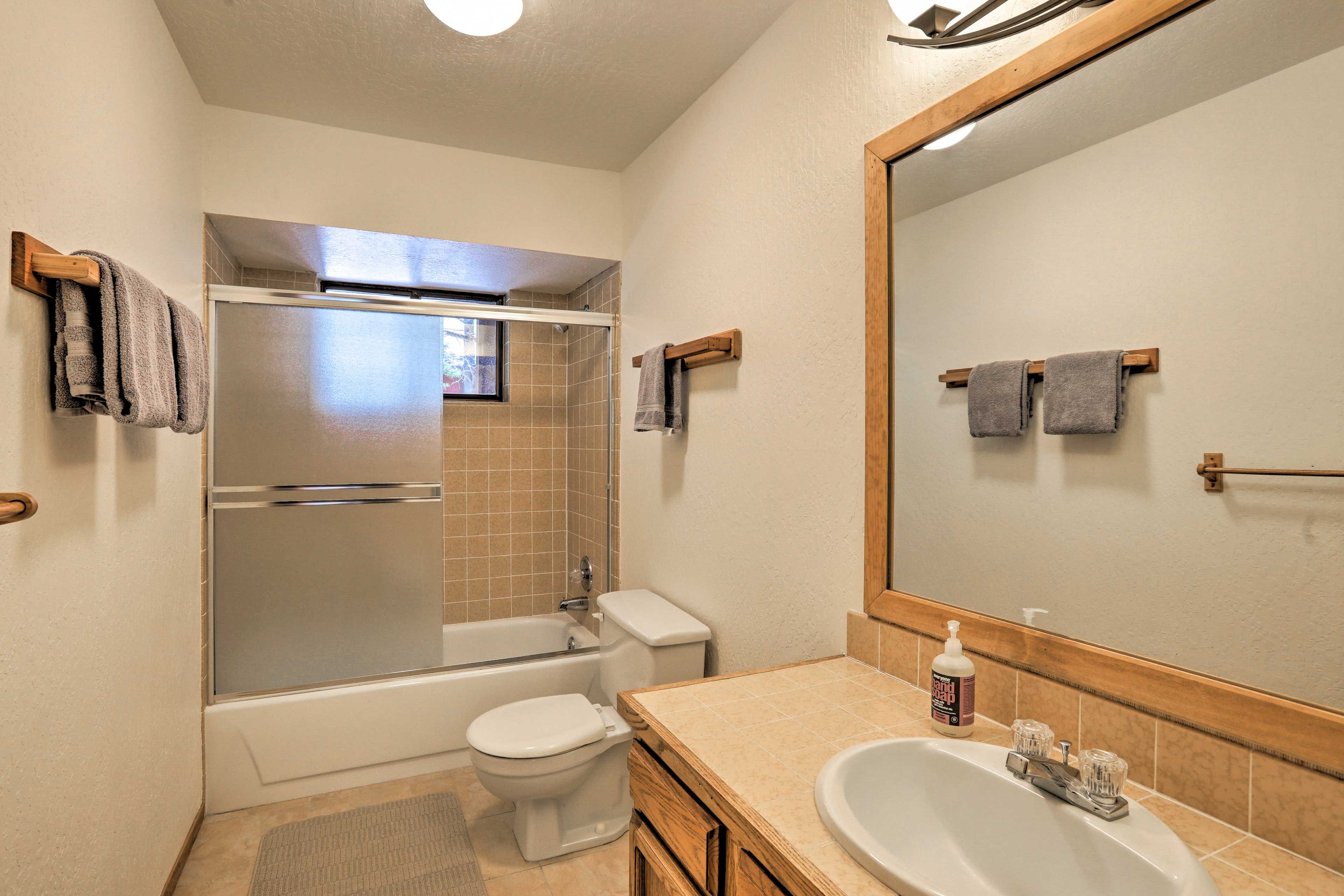 Fresh towels are provided.