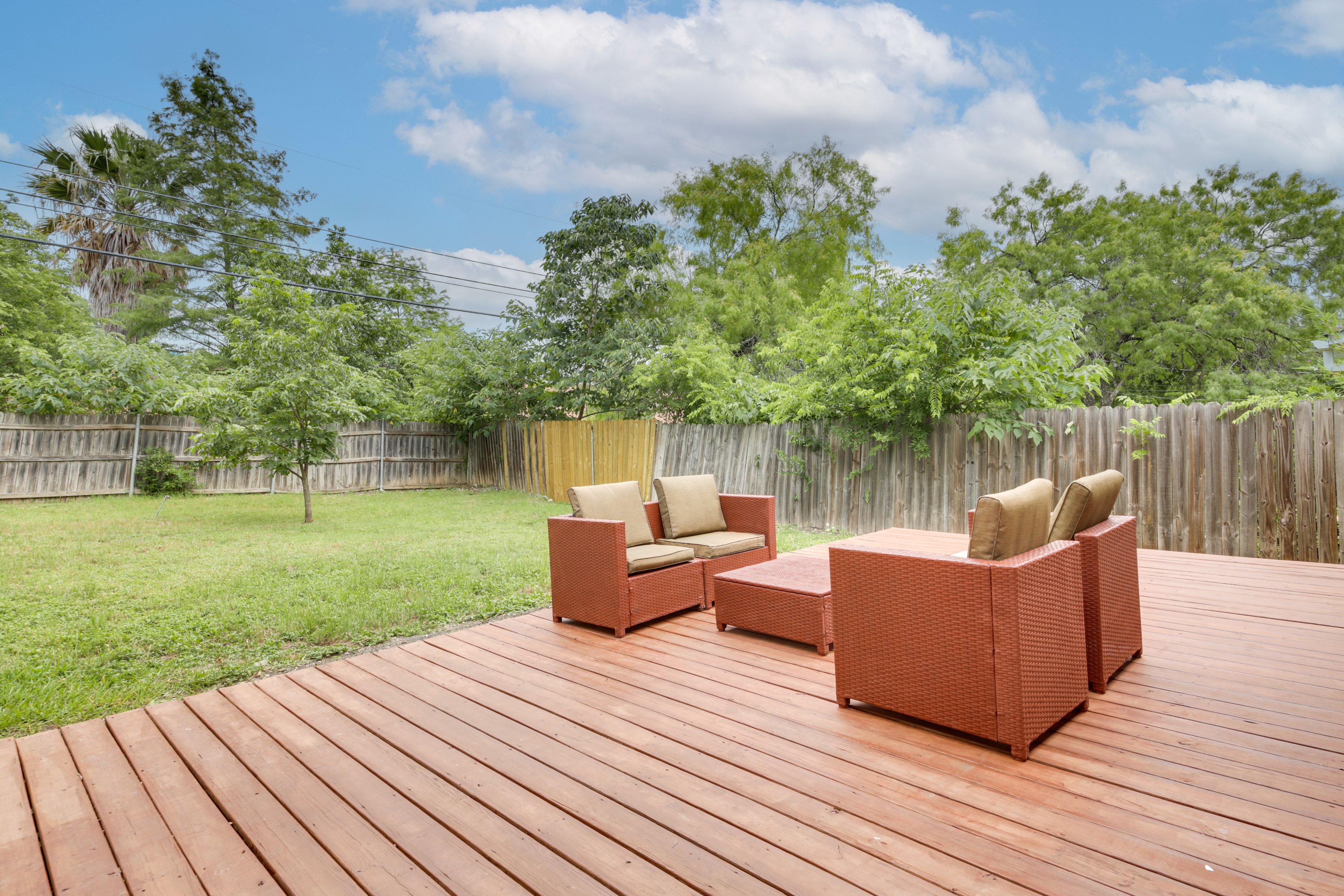 Backyard w/ Private Deck