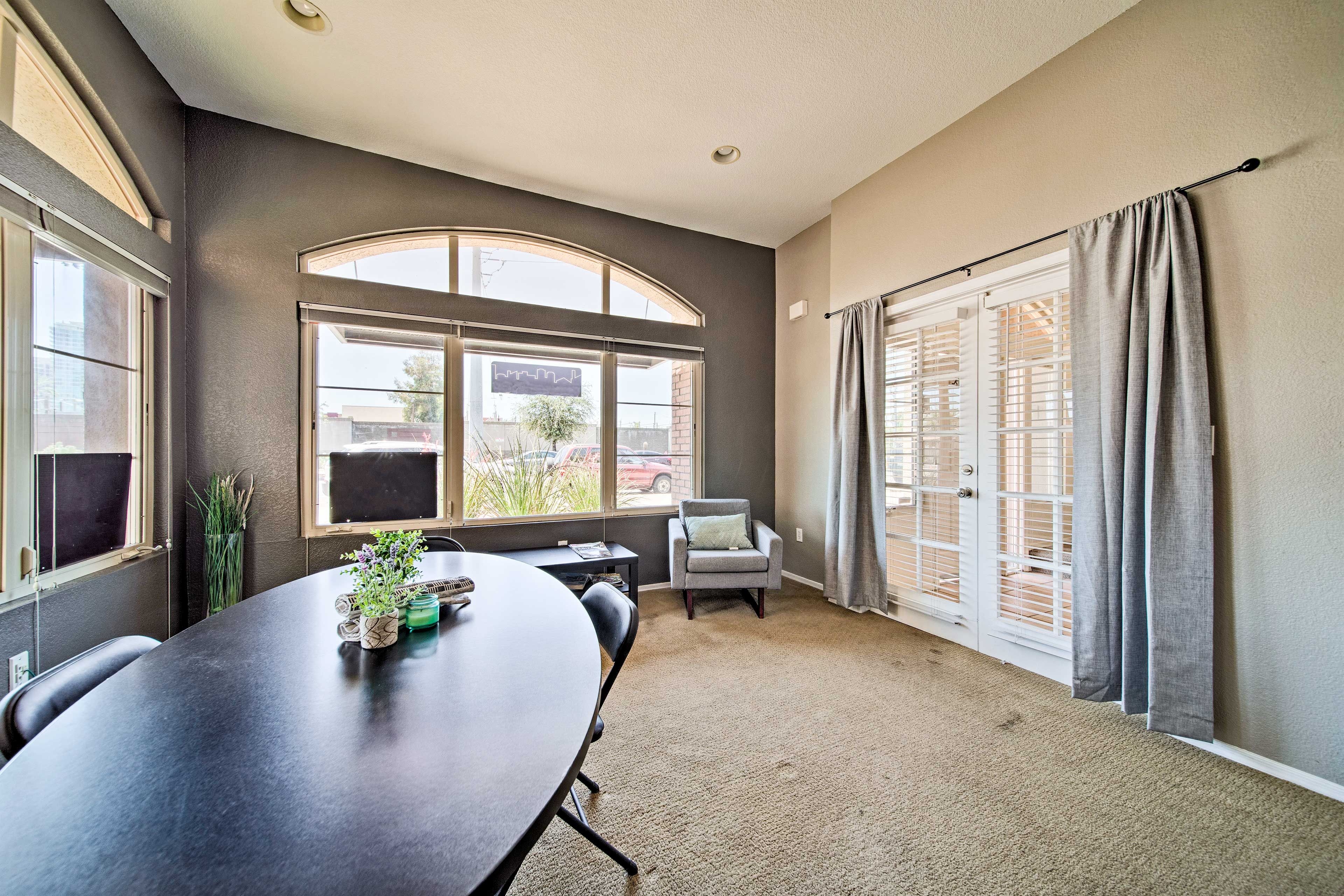 Enjoy ample natural sunlight from the large windows.