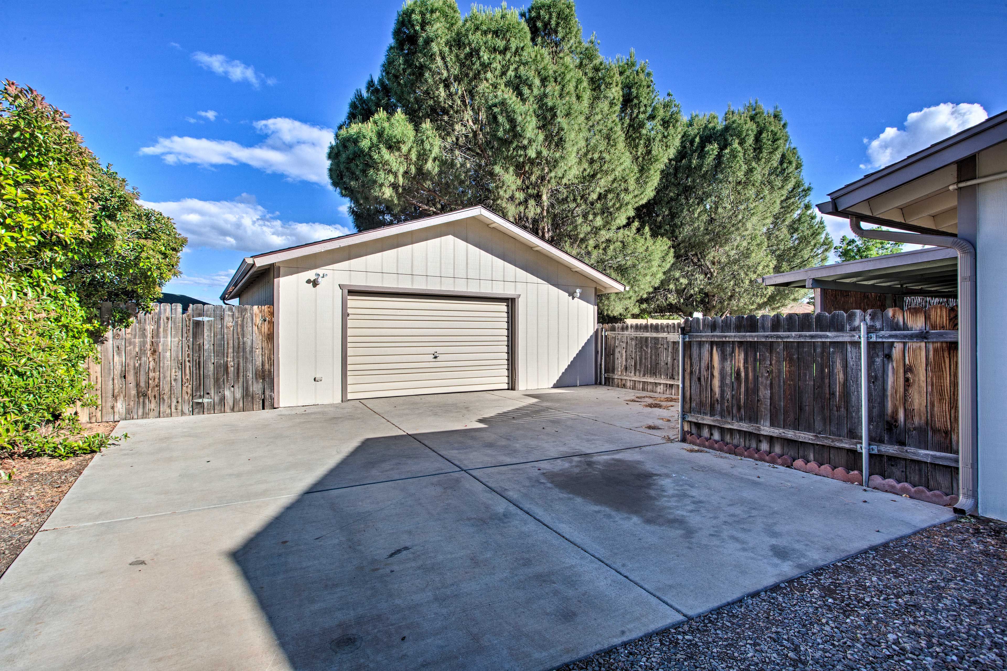 This home has space to store RV's and trailers as well.