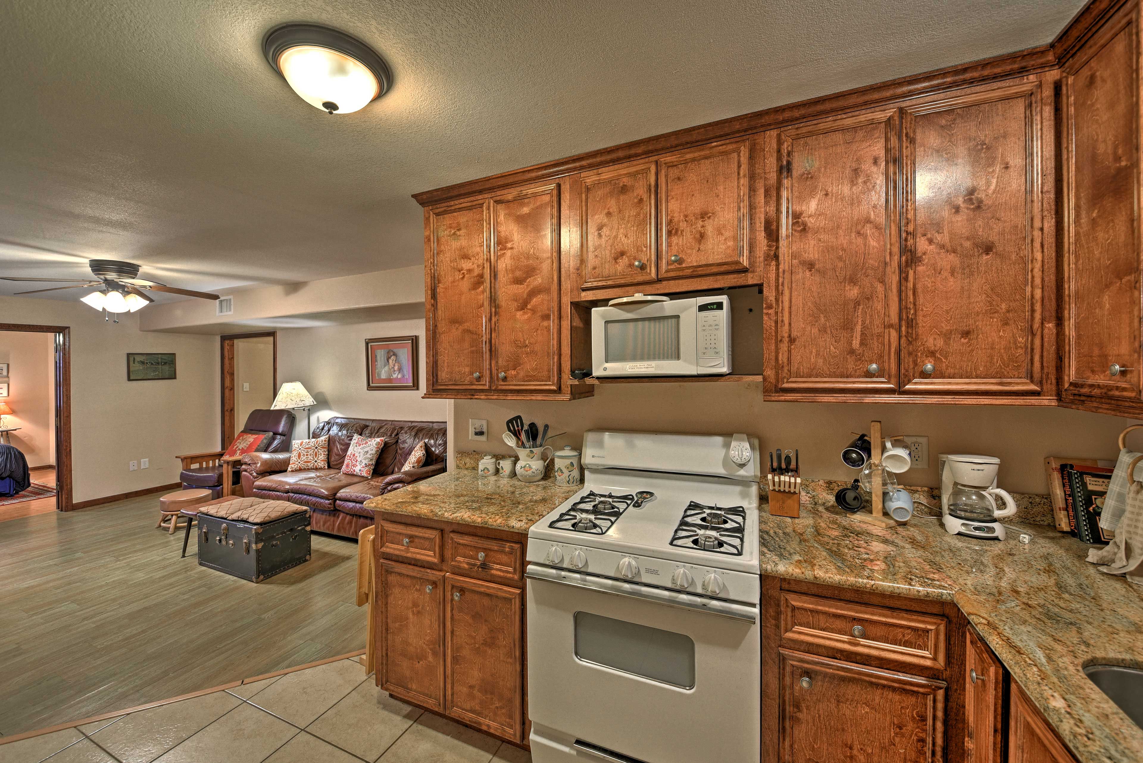 Fire up the coffee maker to enjoy the smell of a fresh brew in the morning.