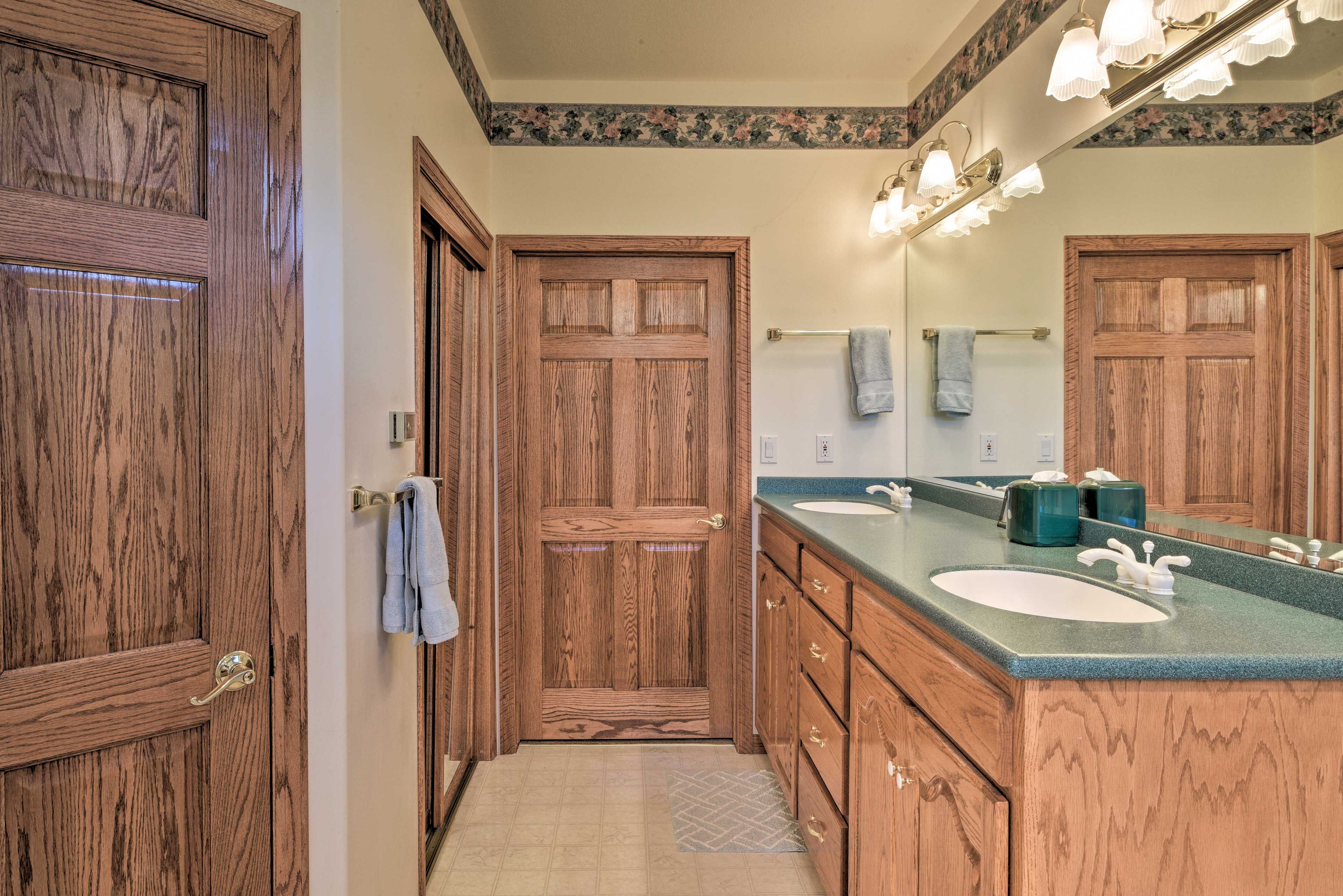 There's plenty of room to store your toiletries.