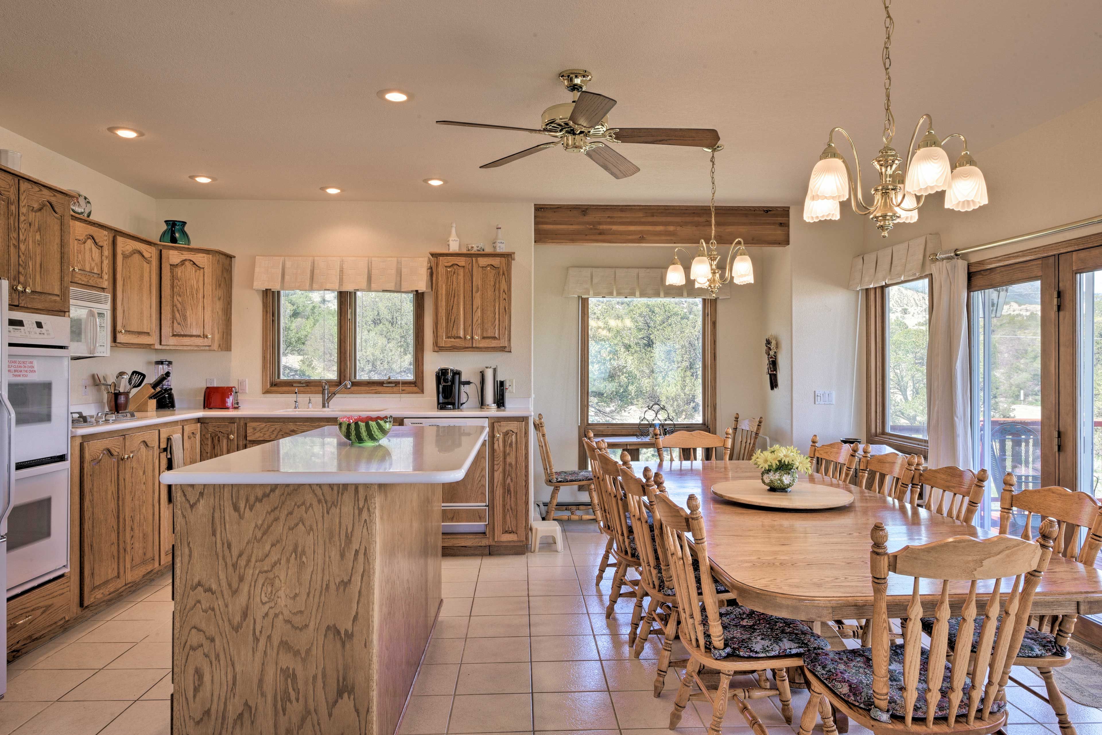 Prepare a feast in the fully equipped kitchen.