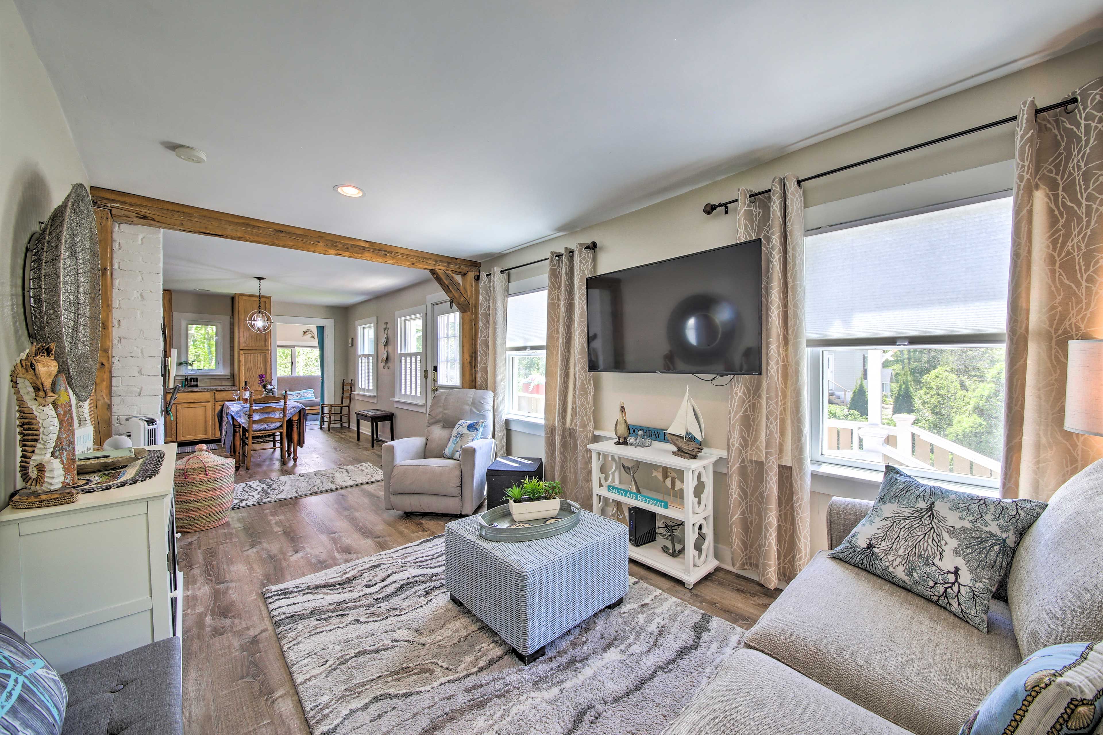 East Boothbay Vacation Rental | 1BR | 1BA | Stairs Required | 720 Sq Ft