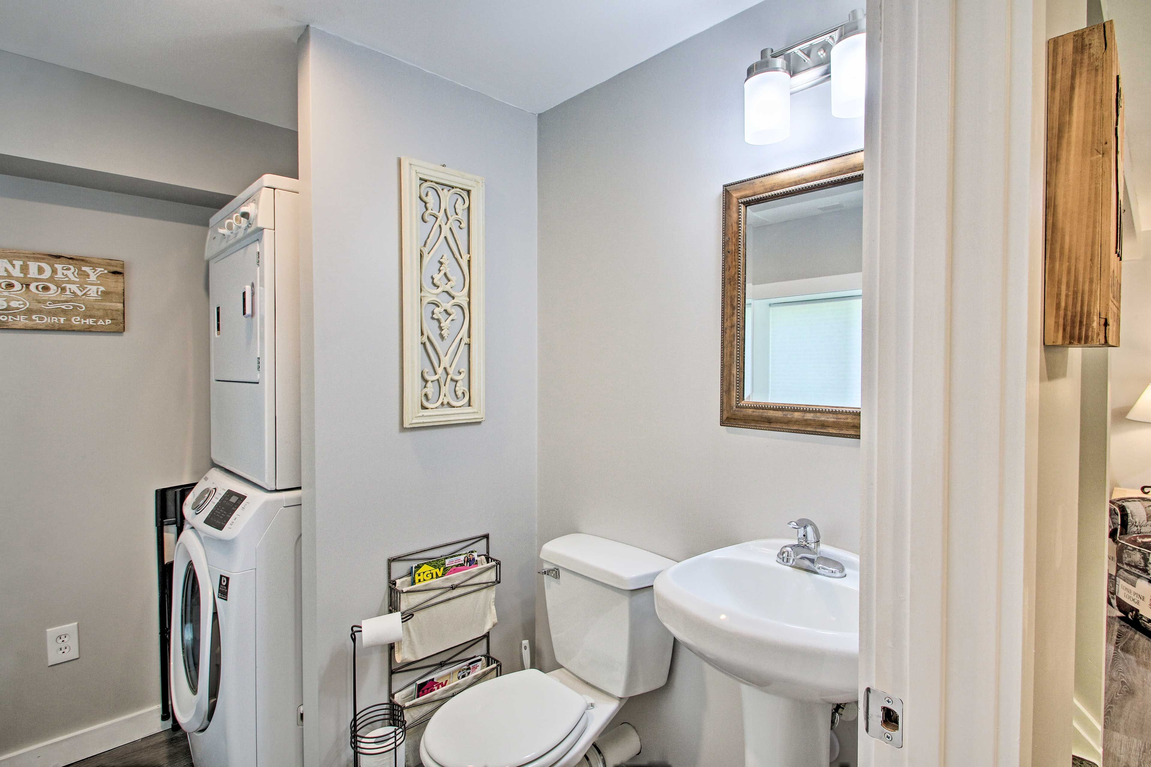 The home also conveniently includes a half bath.