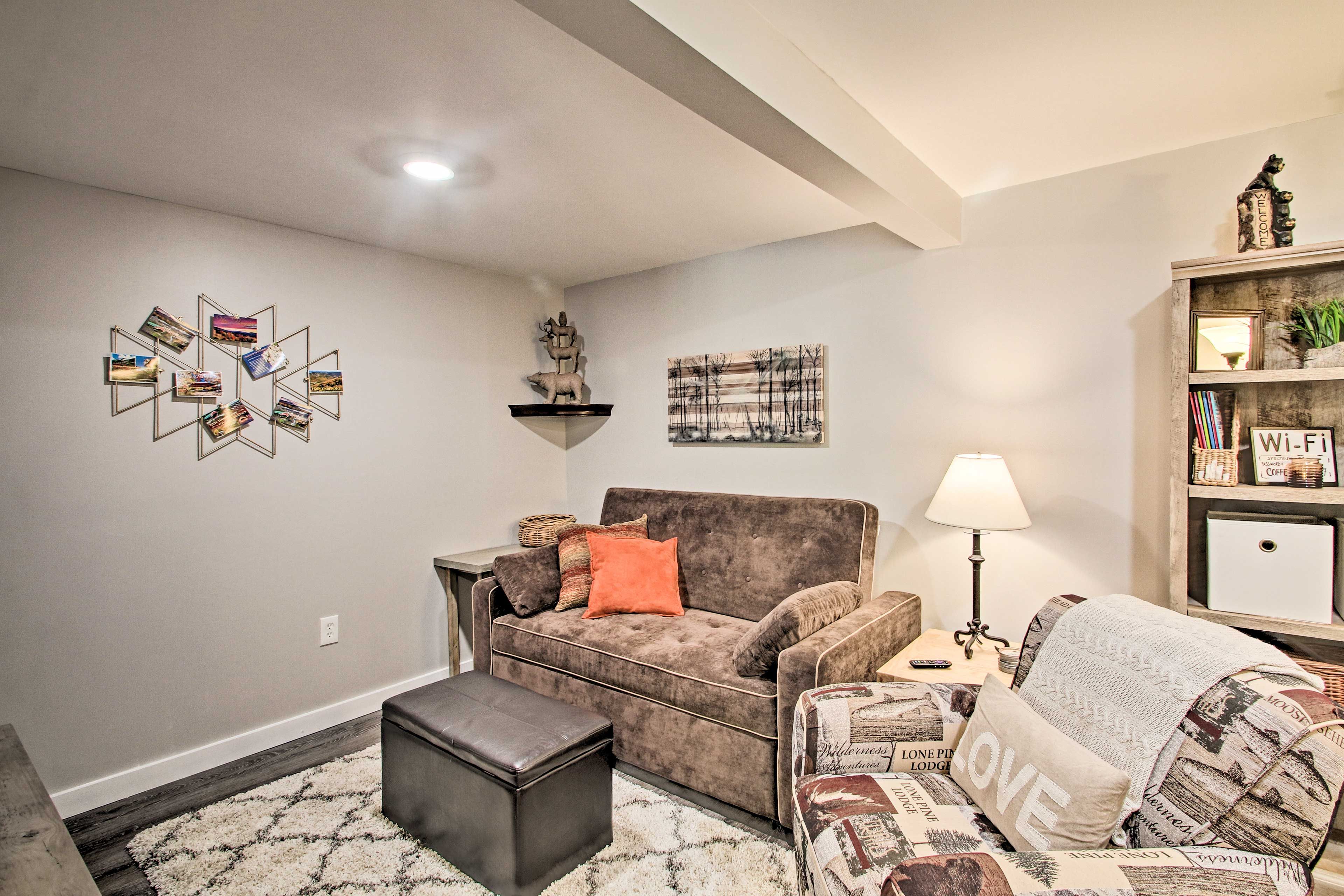 The home includes a lower & upper, both with modern & comfortable furnishings.