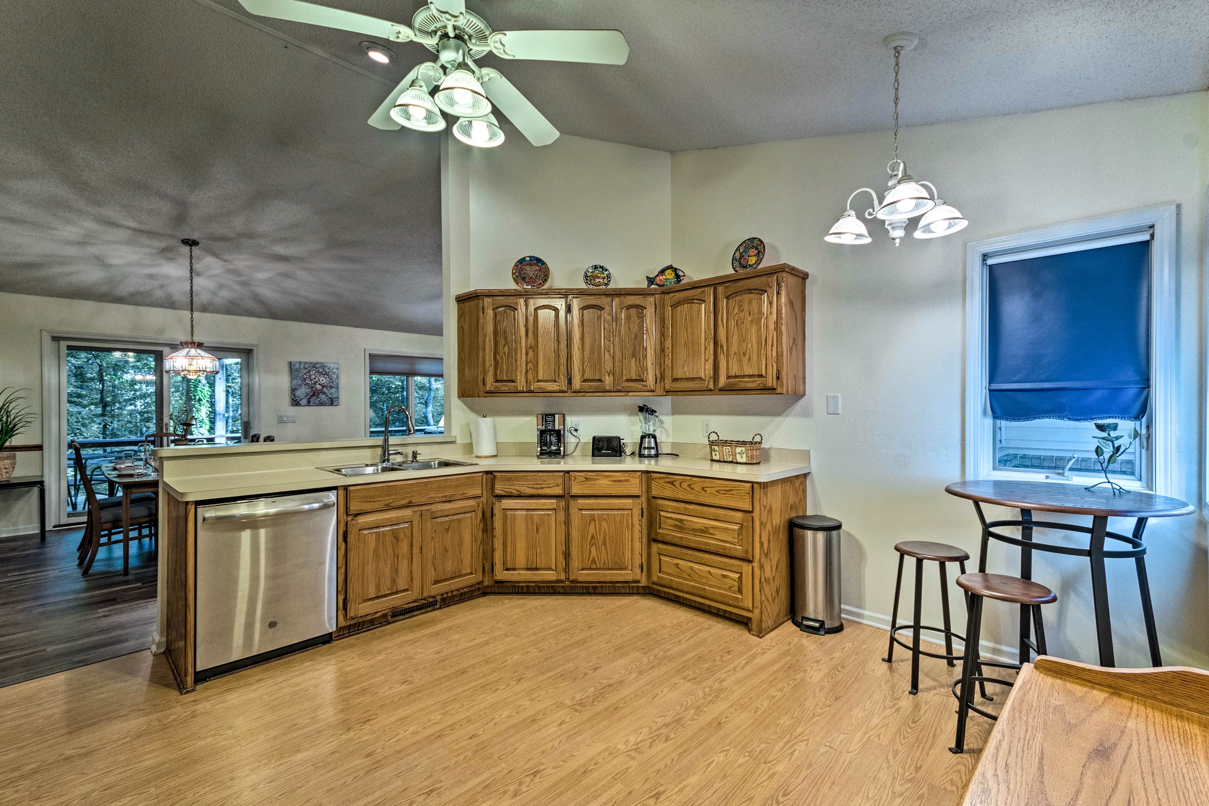 The spacious kitchen is perfect for whipping up homemade meals.