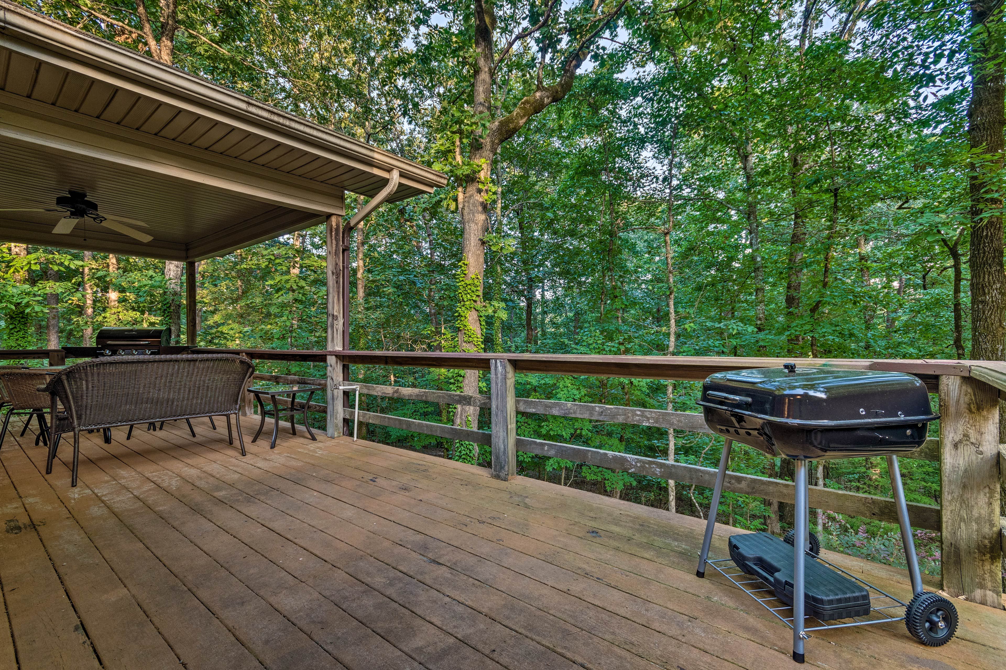Relax beneath the cover or enjoy the sun out on the deck!