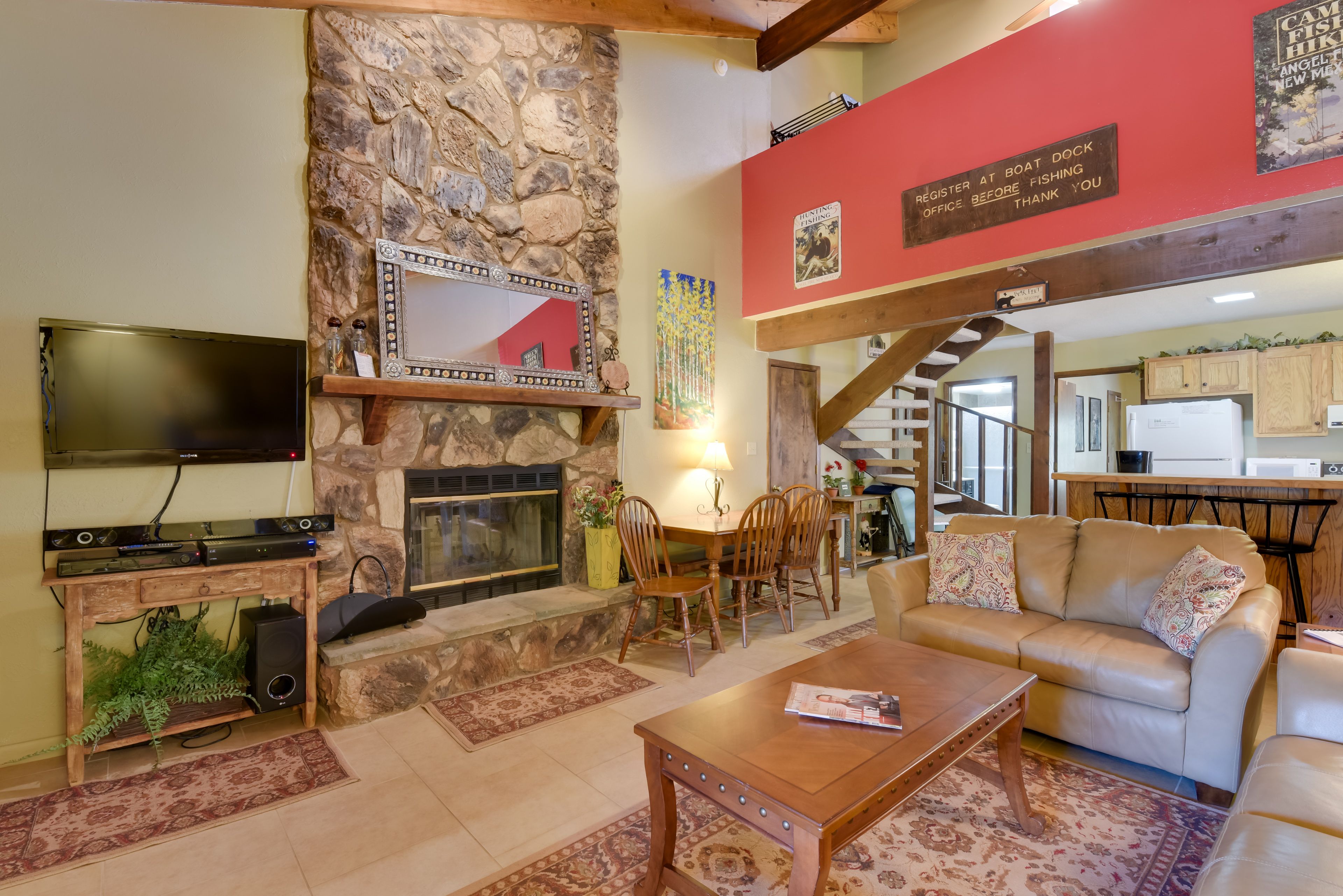 Angel Fire Vacation Rental | 1BR | 2BA | 850 Sq Ft | Stairs to Access