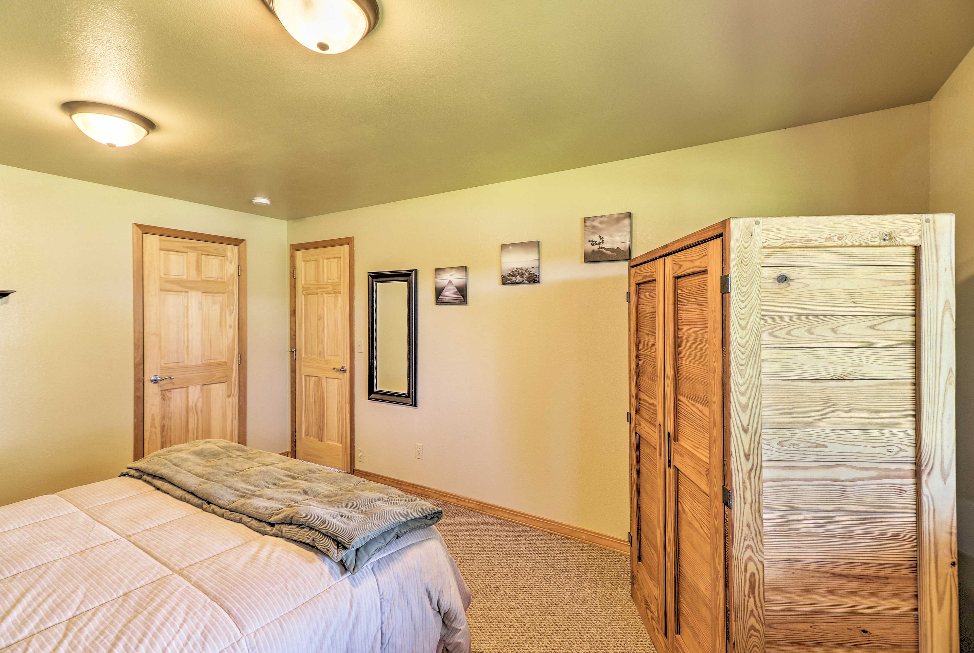 Each bedroom has its own unique decor.