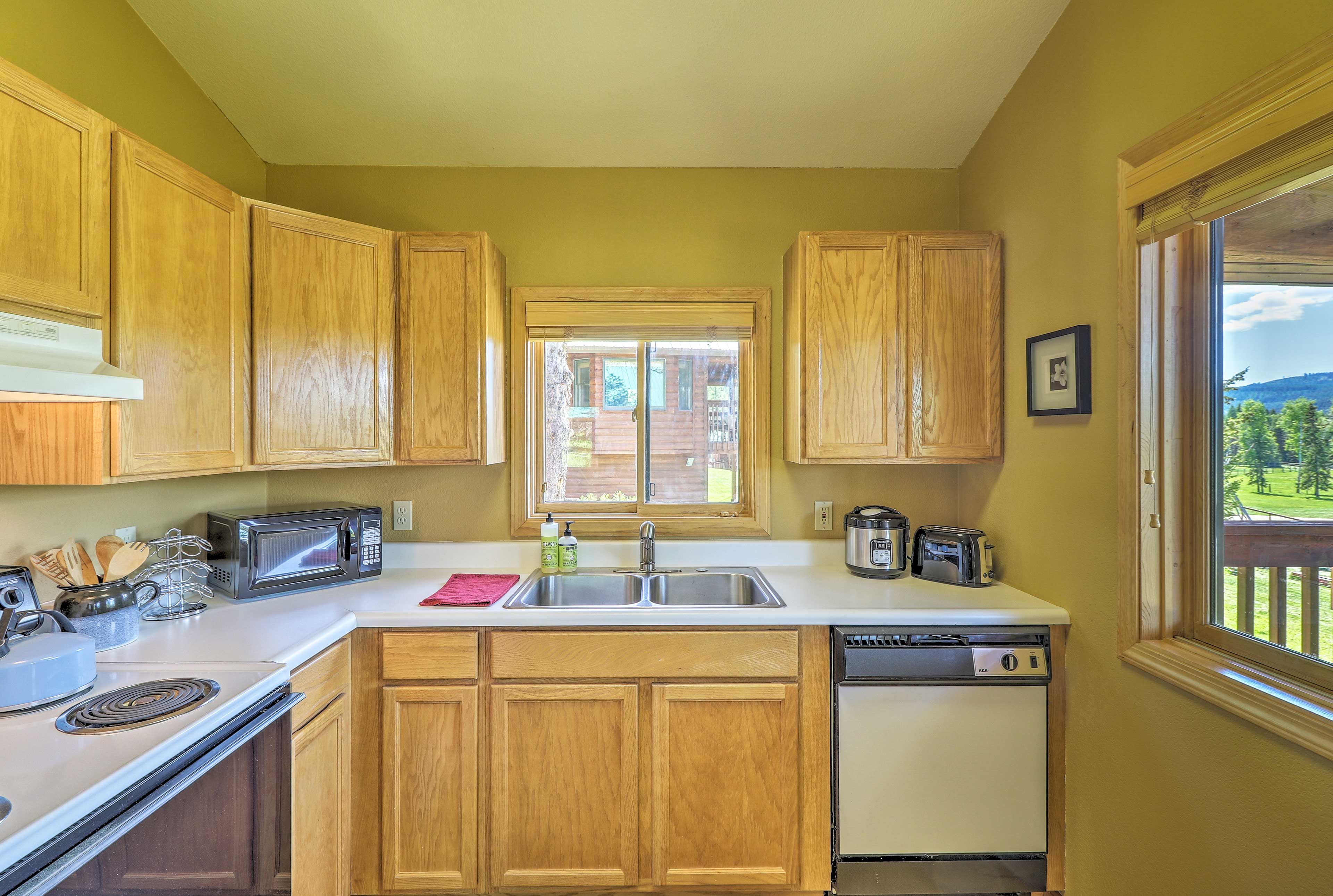 Try out a new recipe in the full kitchen.