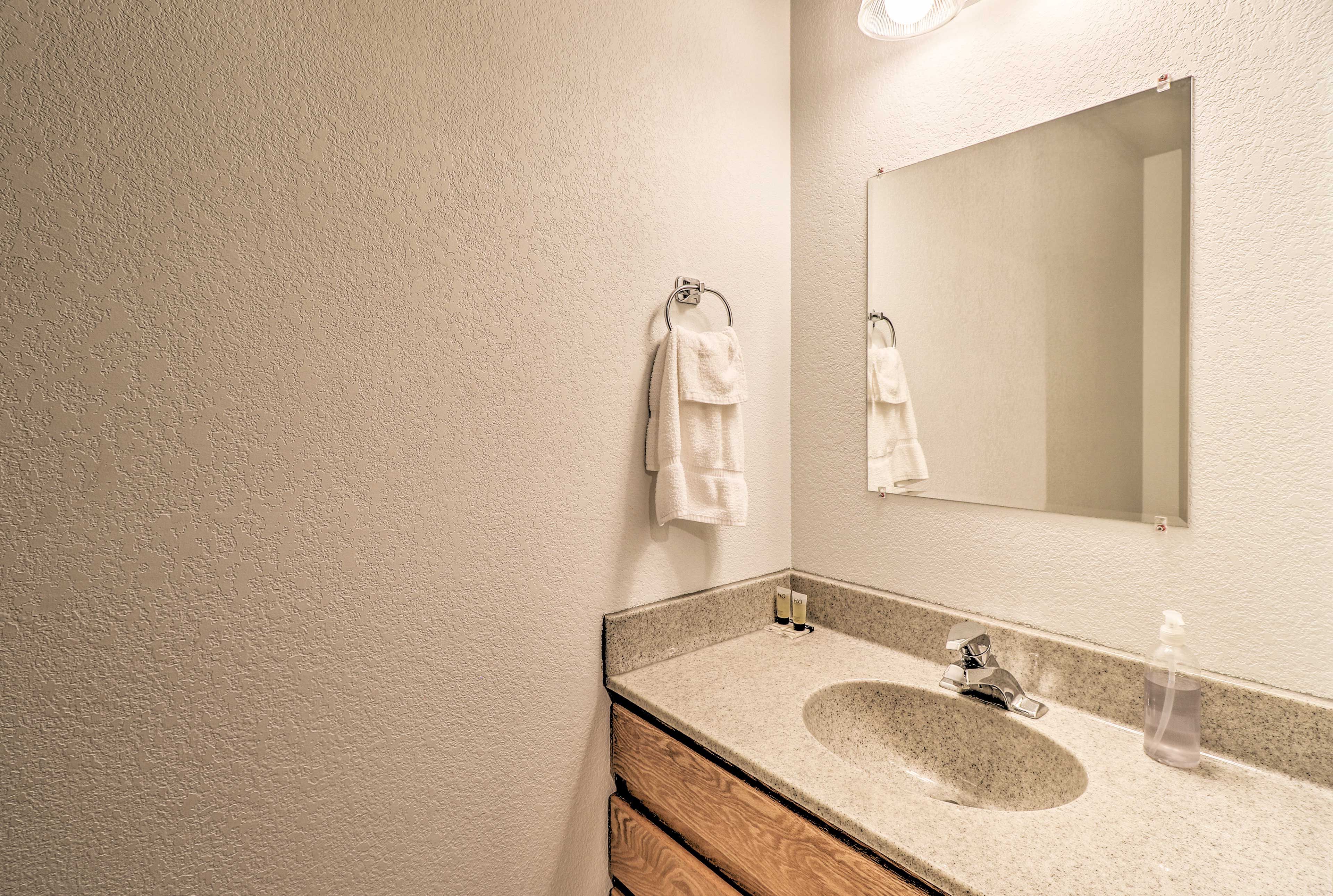 A second full bathroom provides added privacy.