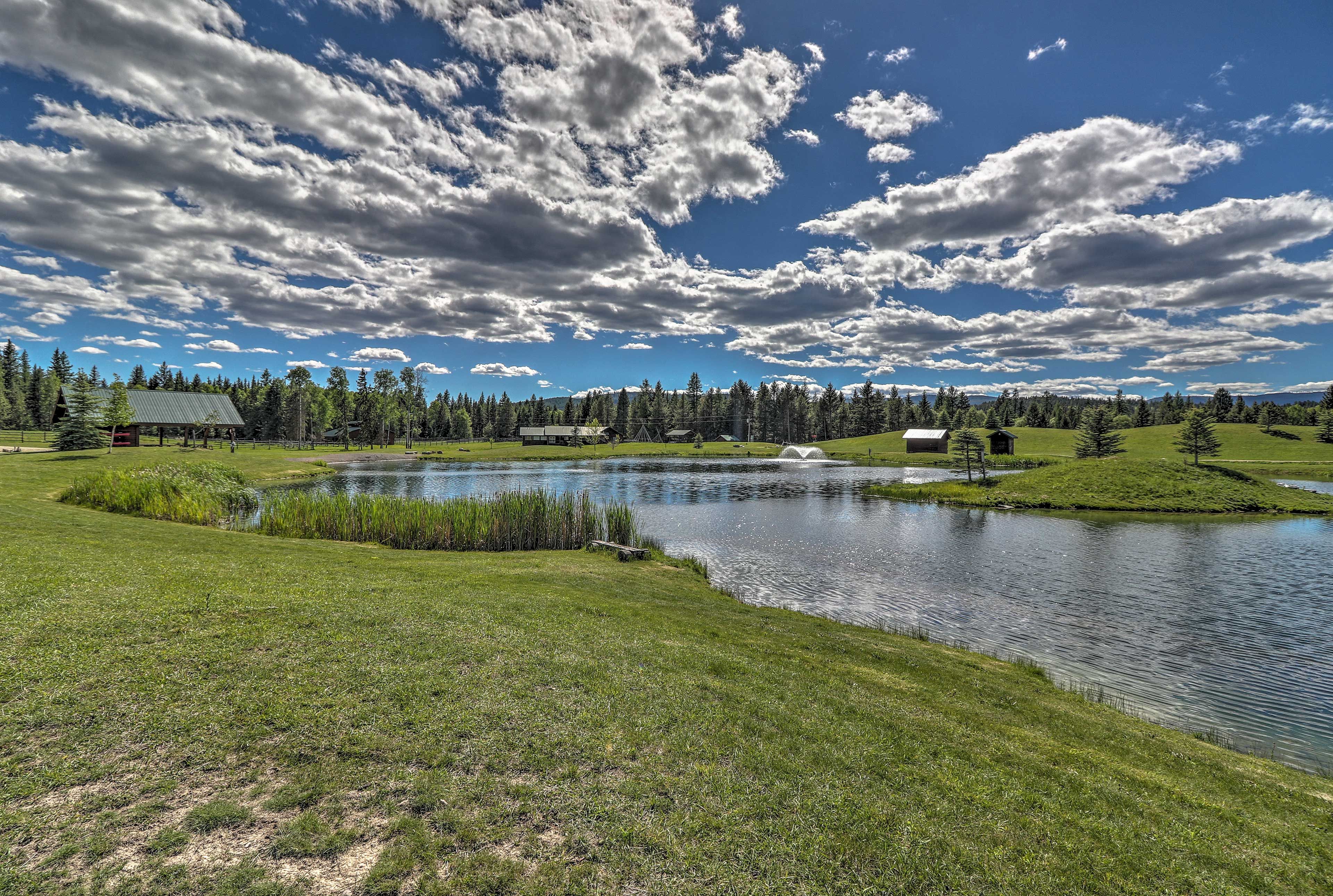 Venture around the lake's shoreline and watch for wildlife.